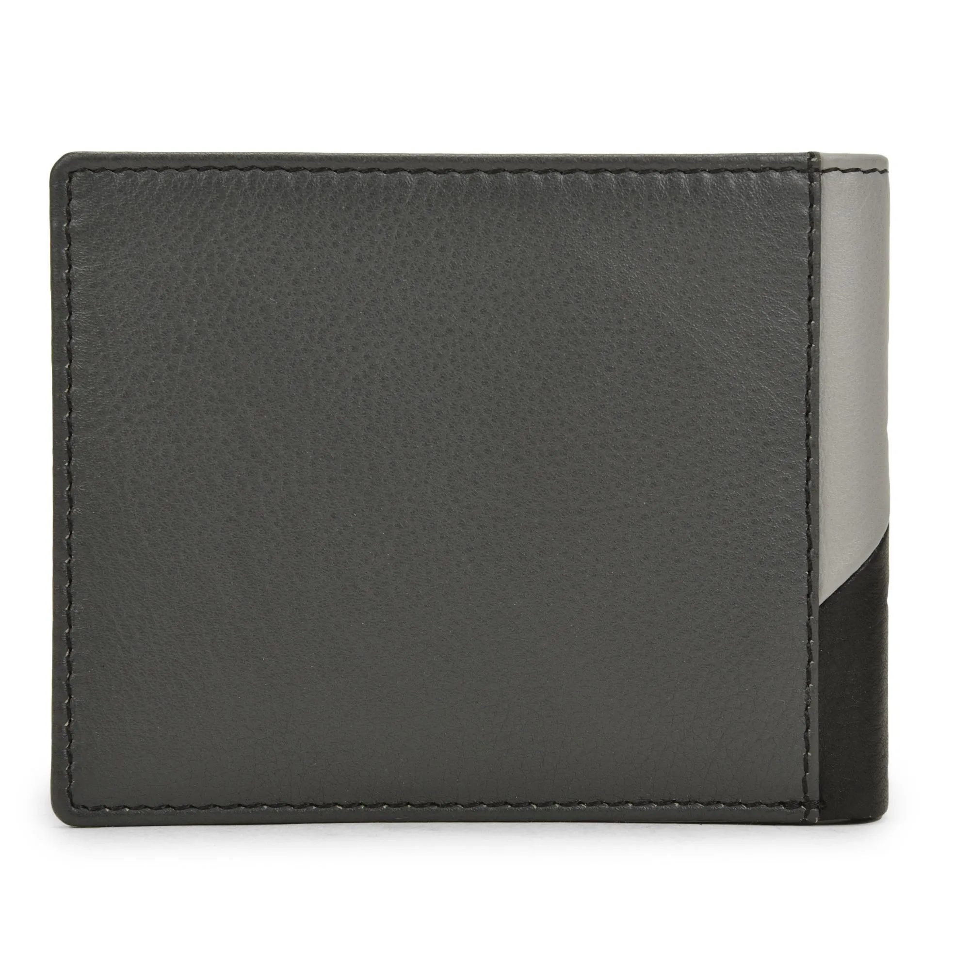 Black/Grey bifold wallet for men - Thumbnail 2