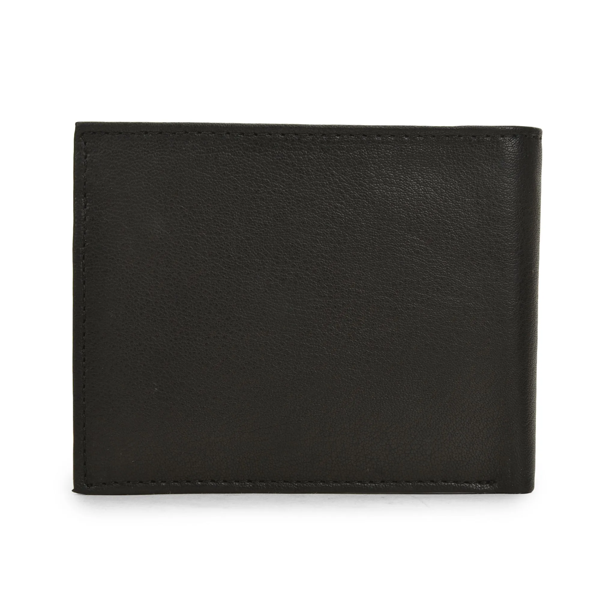 Black bifold wallet for men - Thumbnail 2
