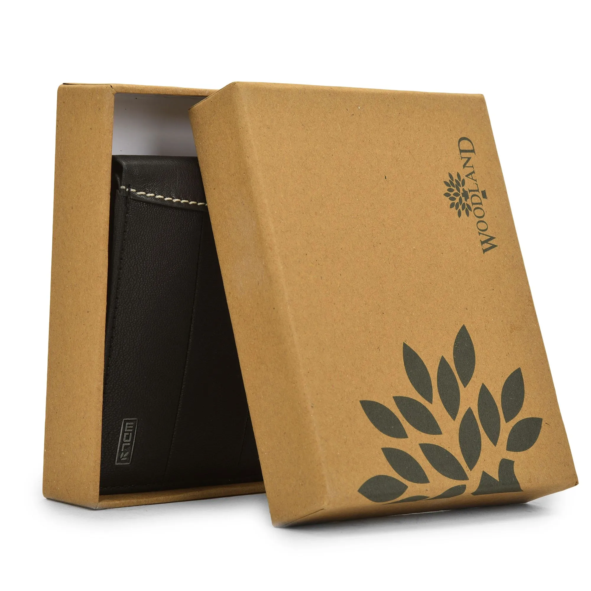 Black bifold wallet for men - Thumbnail 4