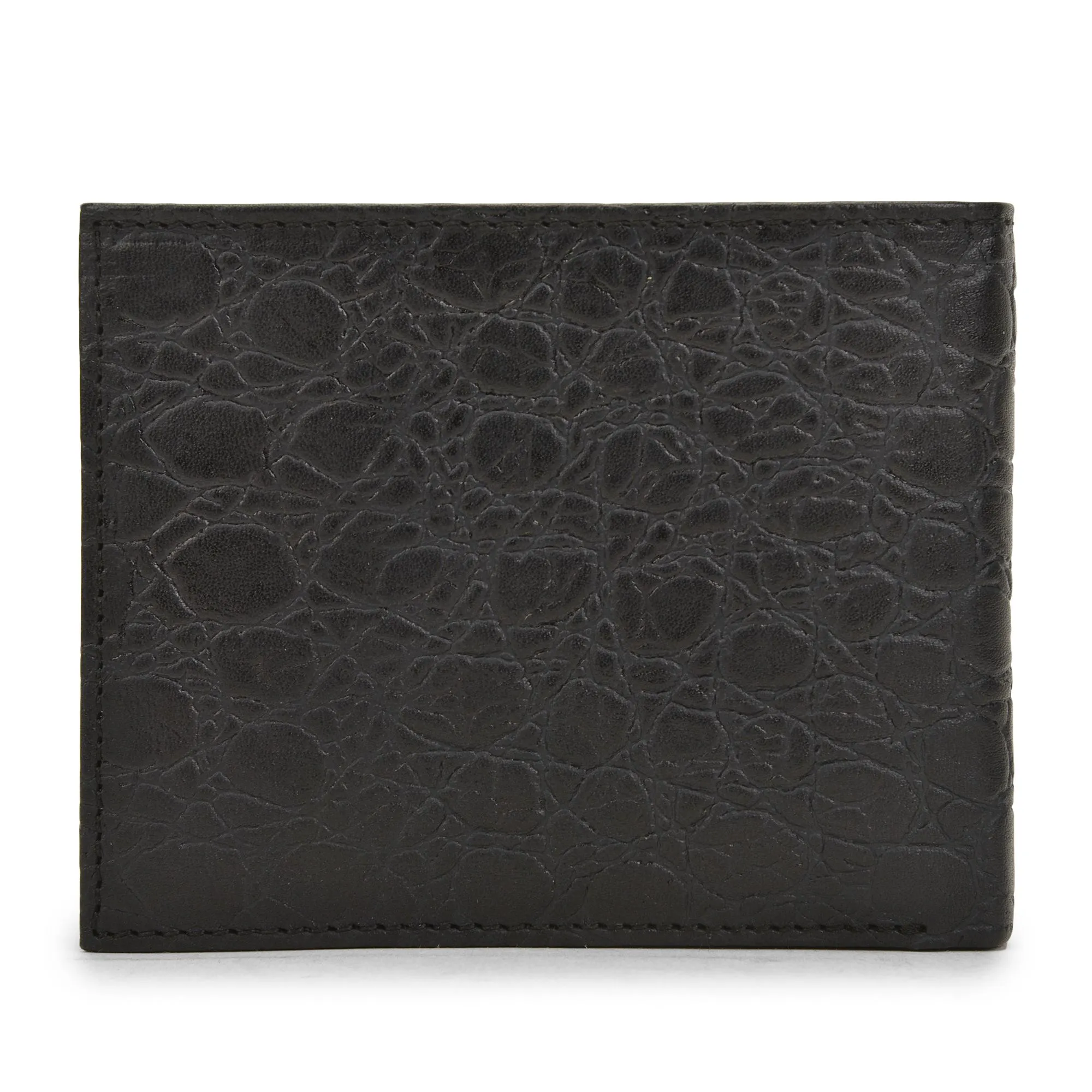 Black bifold wallet for men - Thumbnail 2