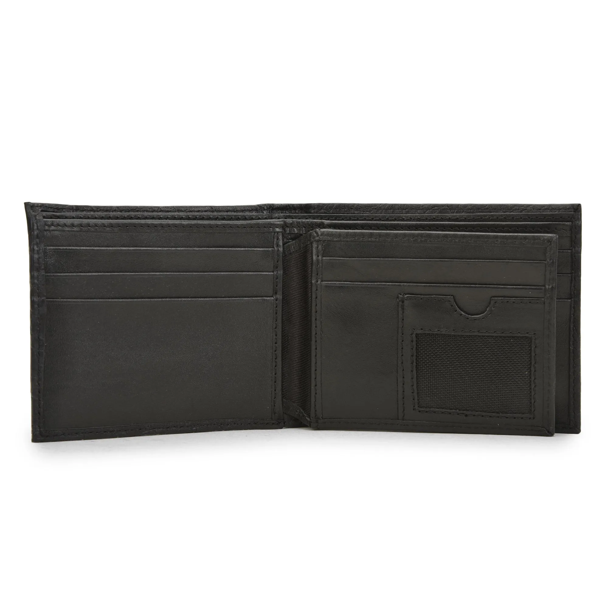 Black bifold wallet for men - Thumbnail 3