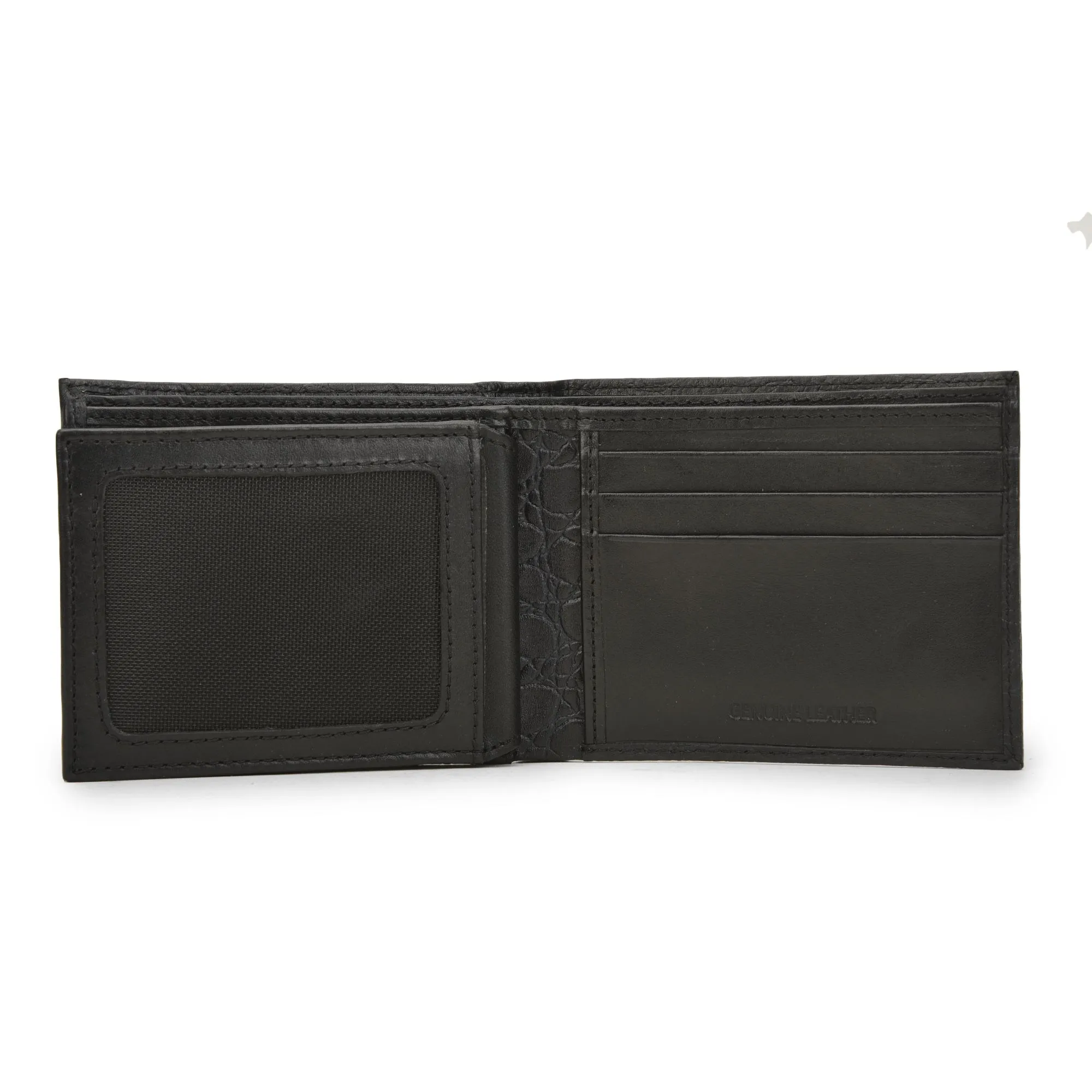 Black bifold wallet for men - Thumbnail 4