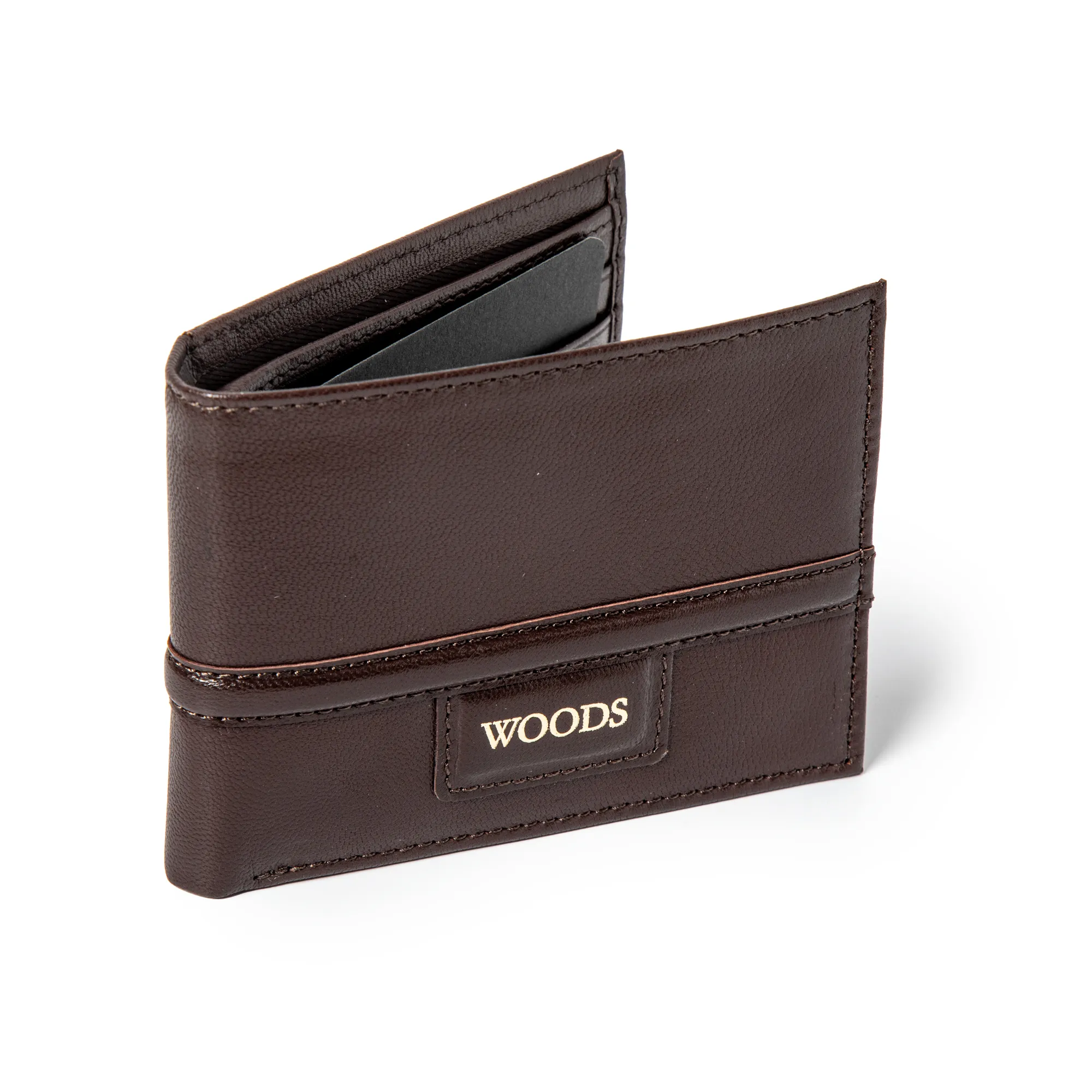 Woods Leather Wallet in Brown - Thumbnail 2