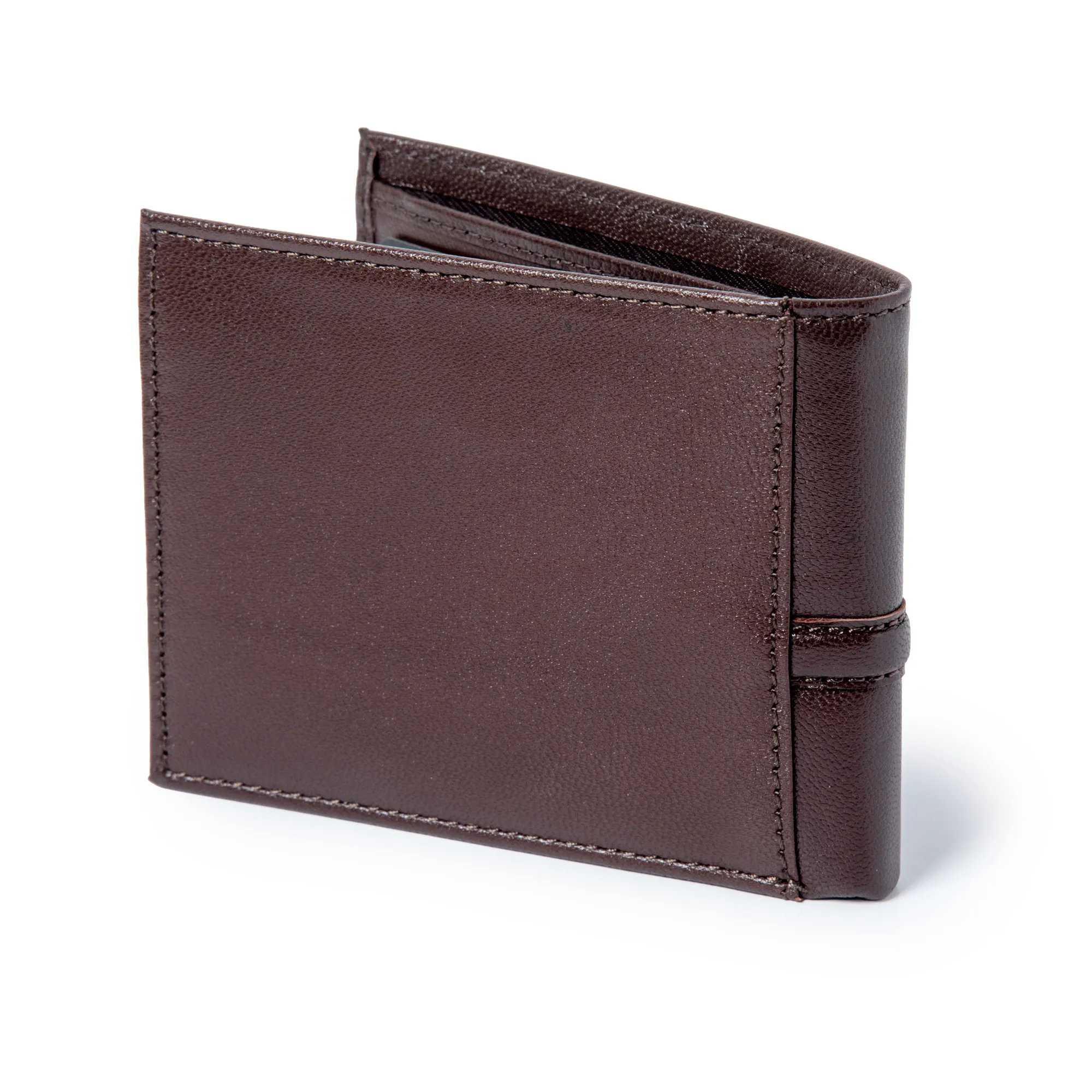 Woods Leather Wallet in Brown - Thumbnail 4