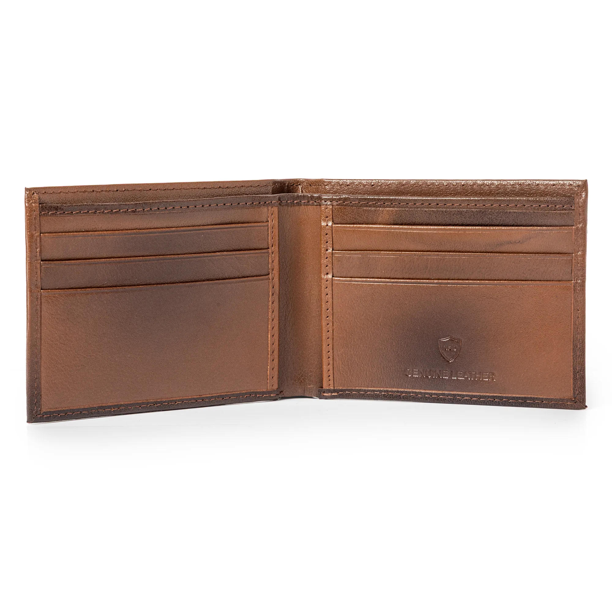 Woods Men’s Tan Leather Wallet - Thumbnail 4