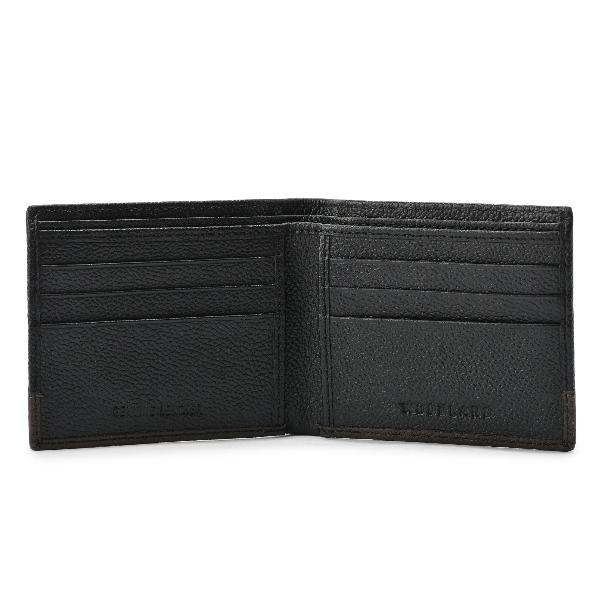 Woodland Men Black/Brown Premium Softy Leather Wallet - Thumbnail 4