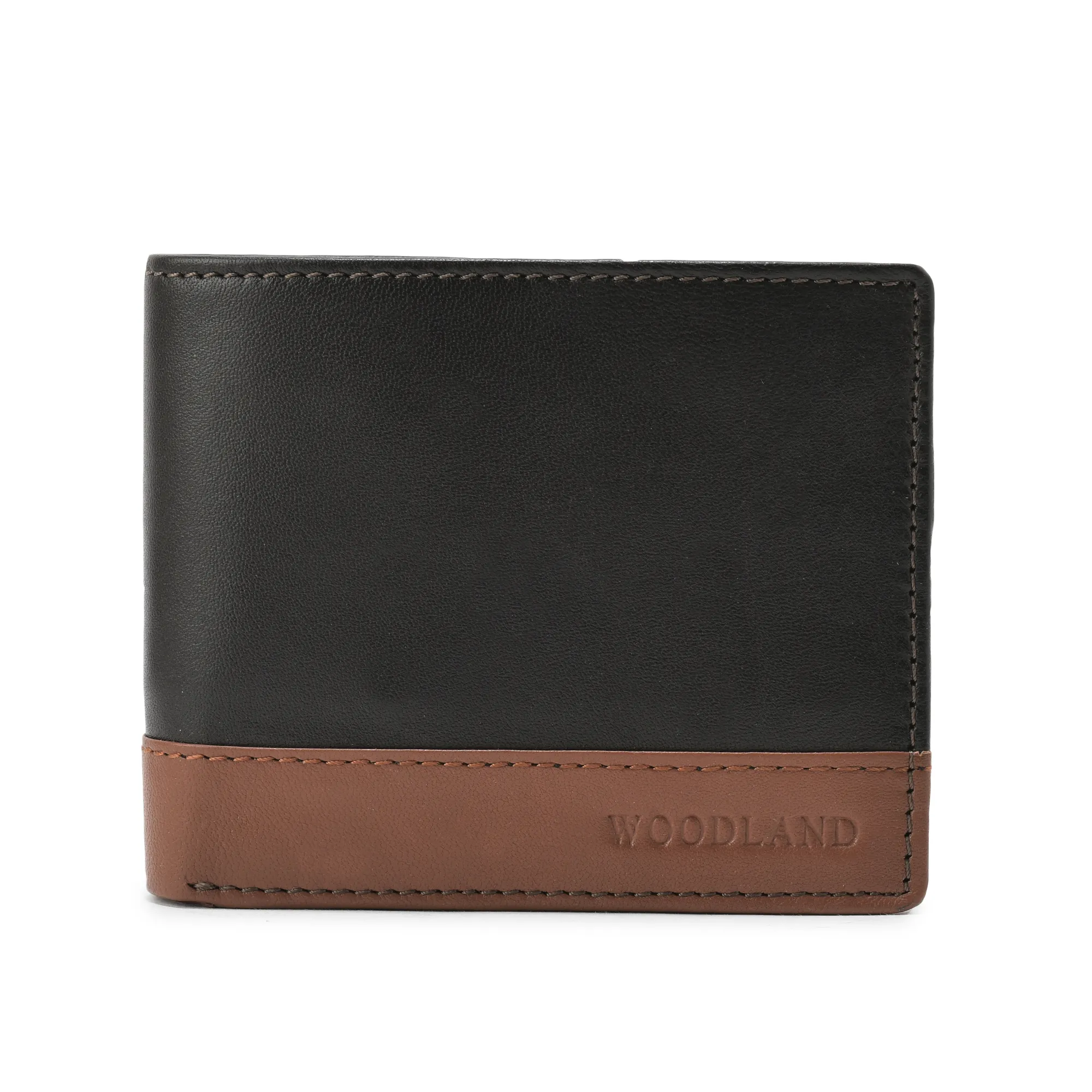Woodland Men Brown/Tan Signature Softy NDM Leather Wallet - Thumbnail 2