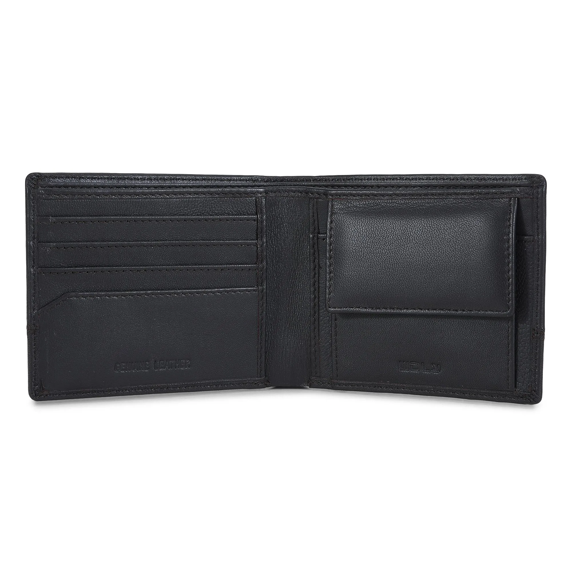 Dark brown leather wallet for men - Thumbnail 3