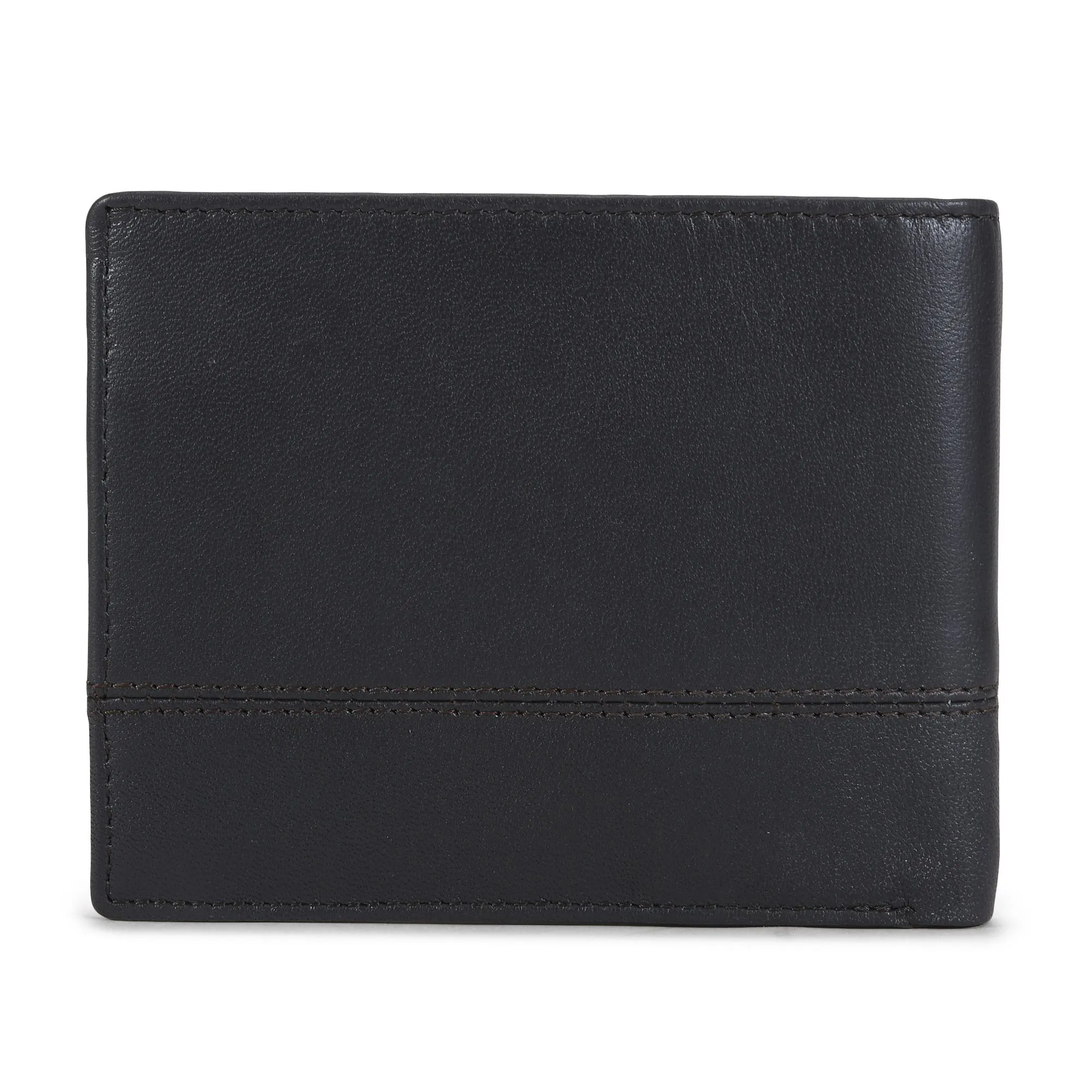 Dark brown leather wallet for men - Thumbnail 4