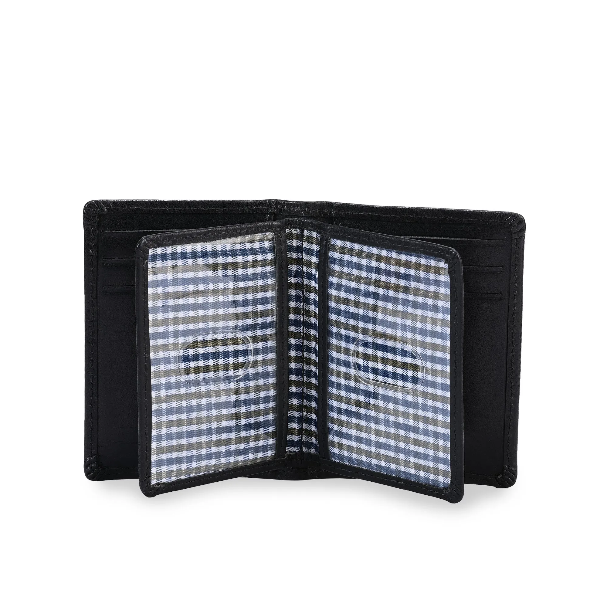 BLACK Leather Wallet For Men - Thumbnail 4