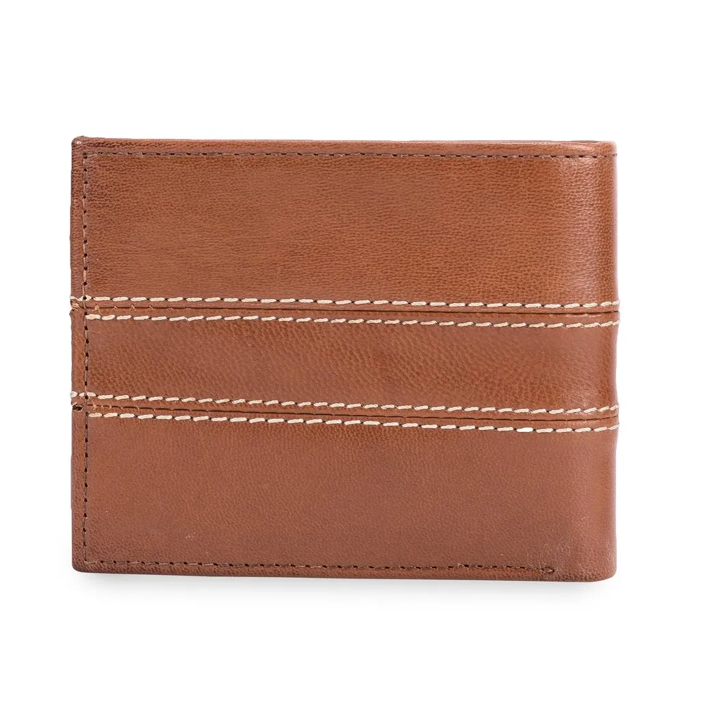 TAN Leather Wallet For Men - Thumbnail 2