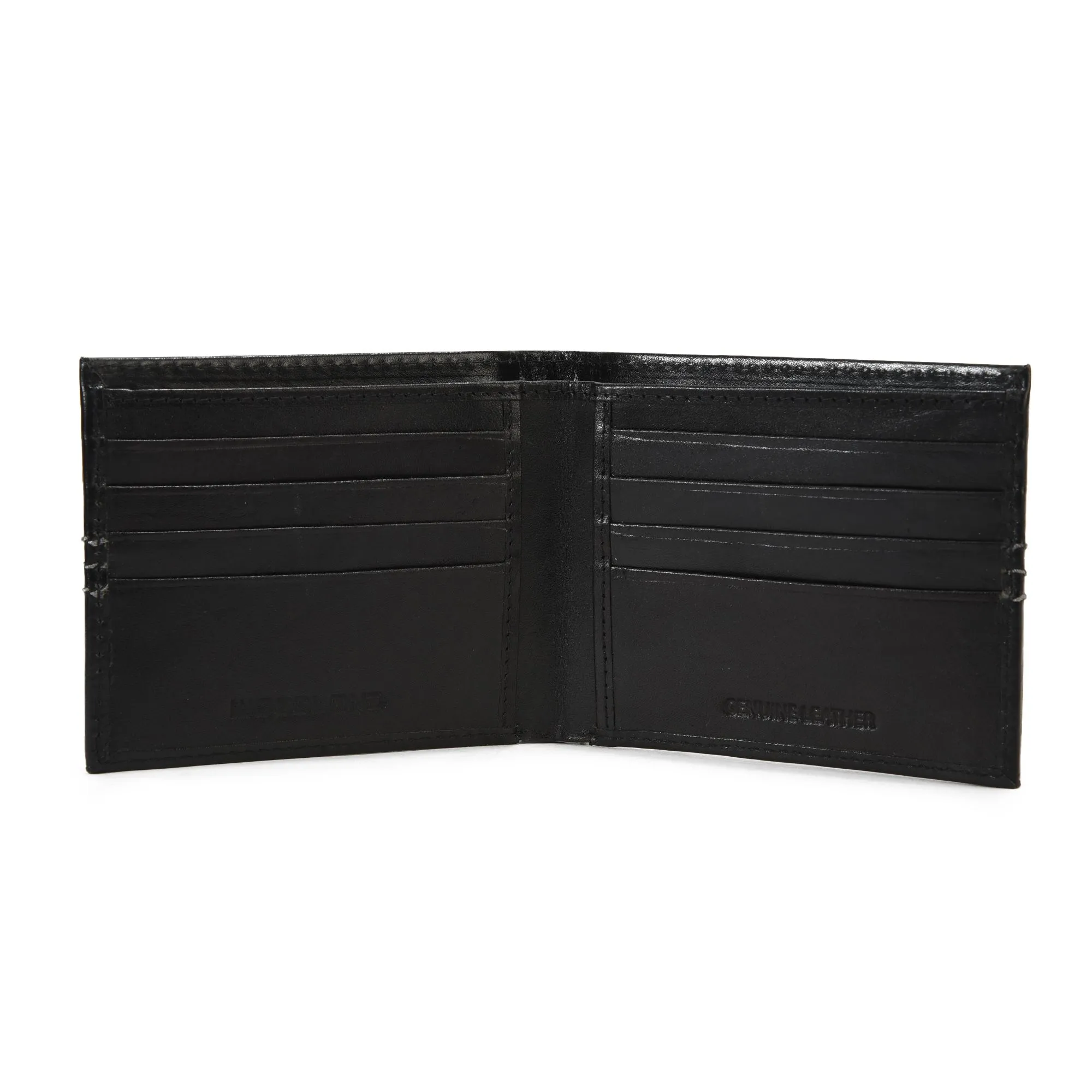 Black leather wallet for men - Thumbnail 3