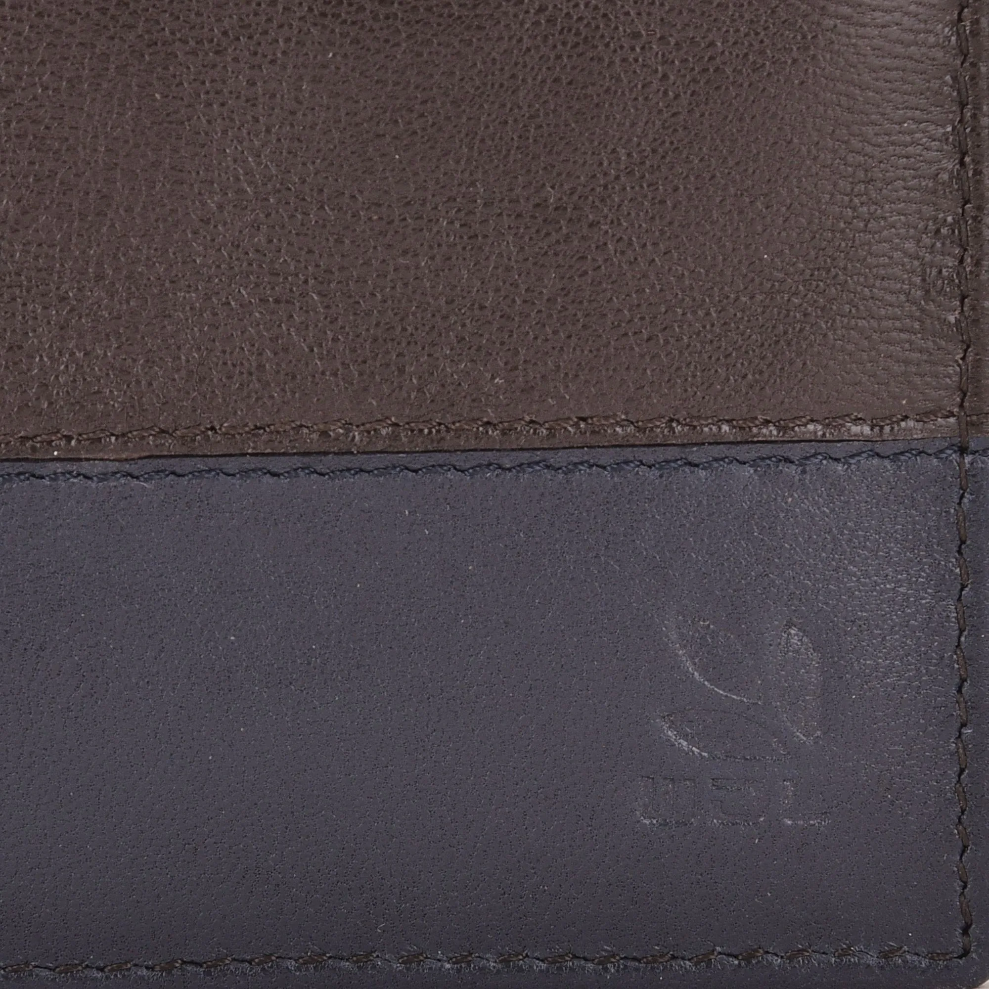 Brown/ navy bi-fold wallet - Thumbnail 5