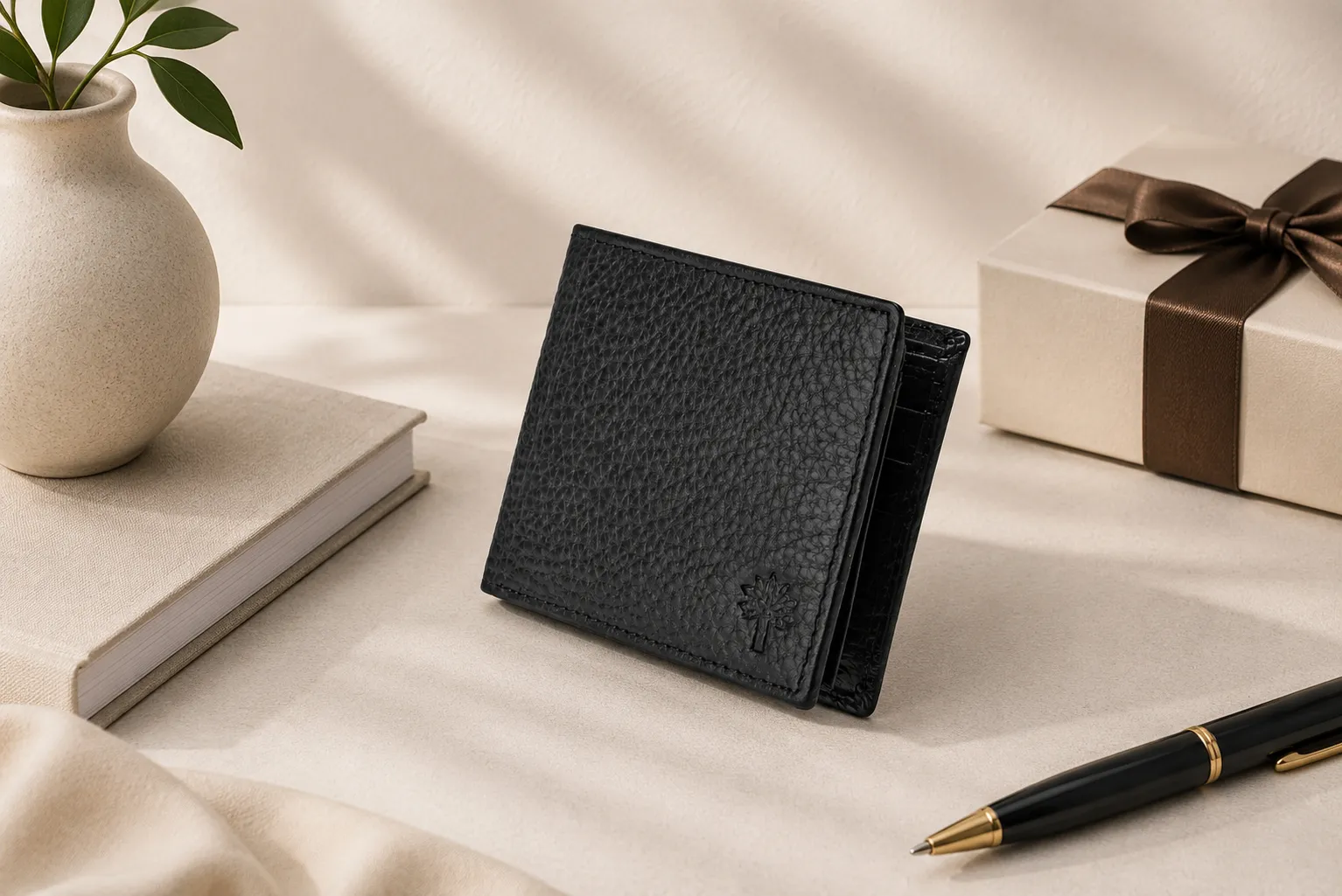 Woodaland Black Leather Wallet for Men - Thumbnail 2