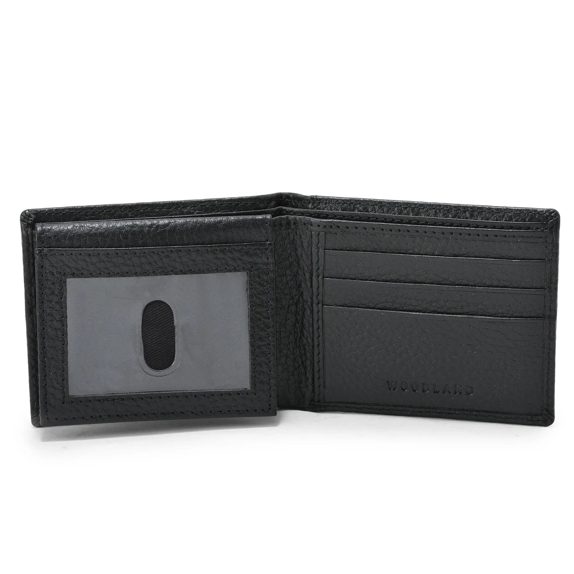 Woodaland Black Leather Wallet for Men - Thumbnail 5