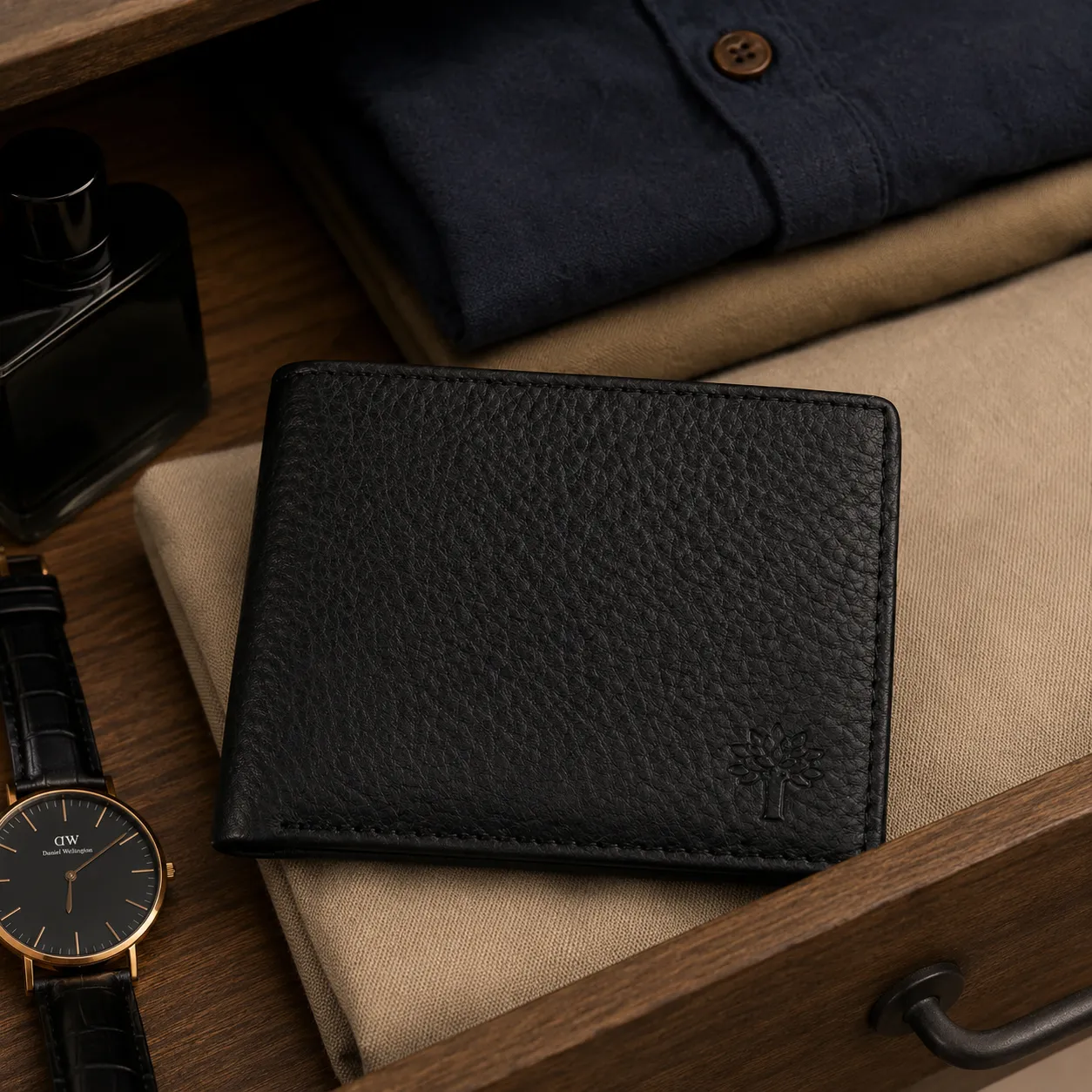 Woodaland Black Leather Wallet for Men - Thumbnail 8