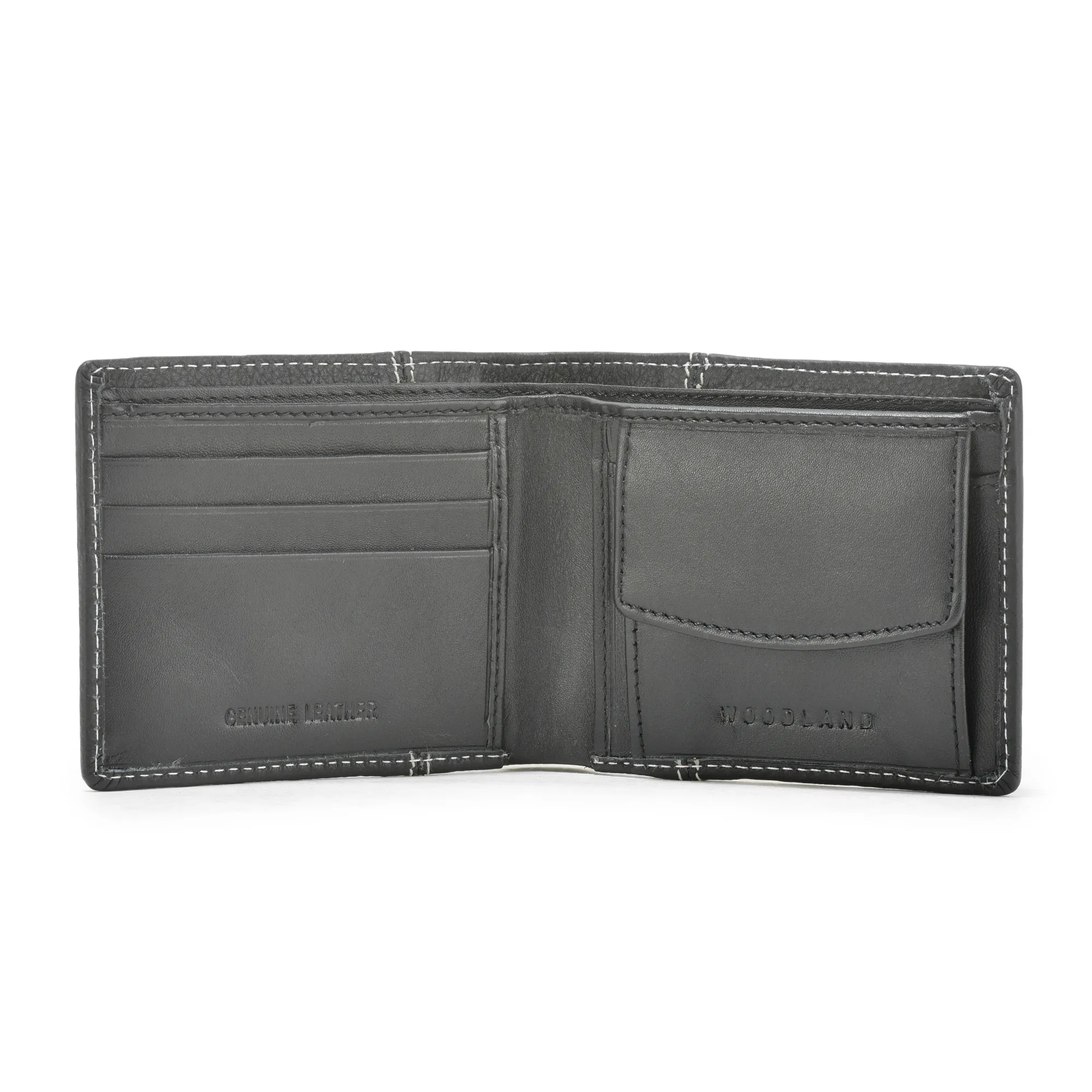 Woodland Softy Leather Black Wallet For Men - Thumbnail 3