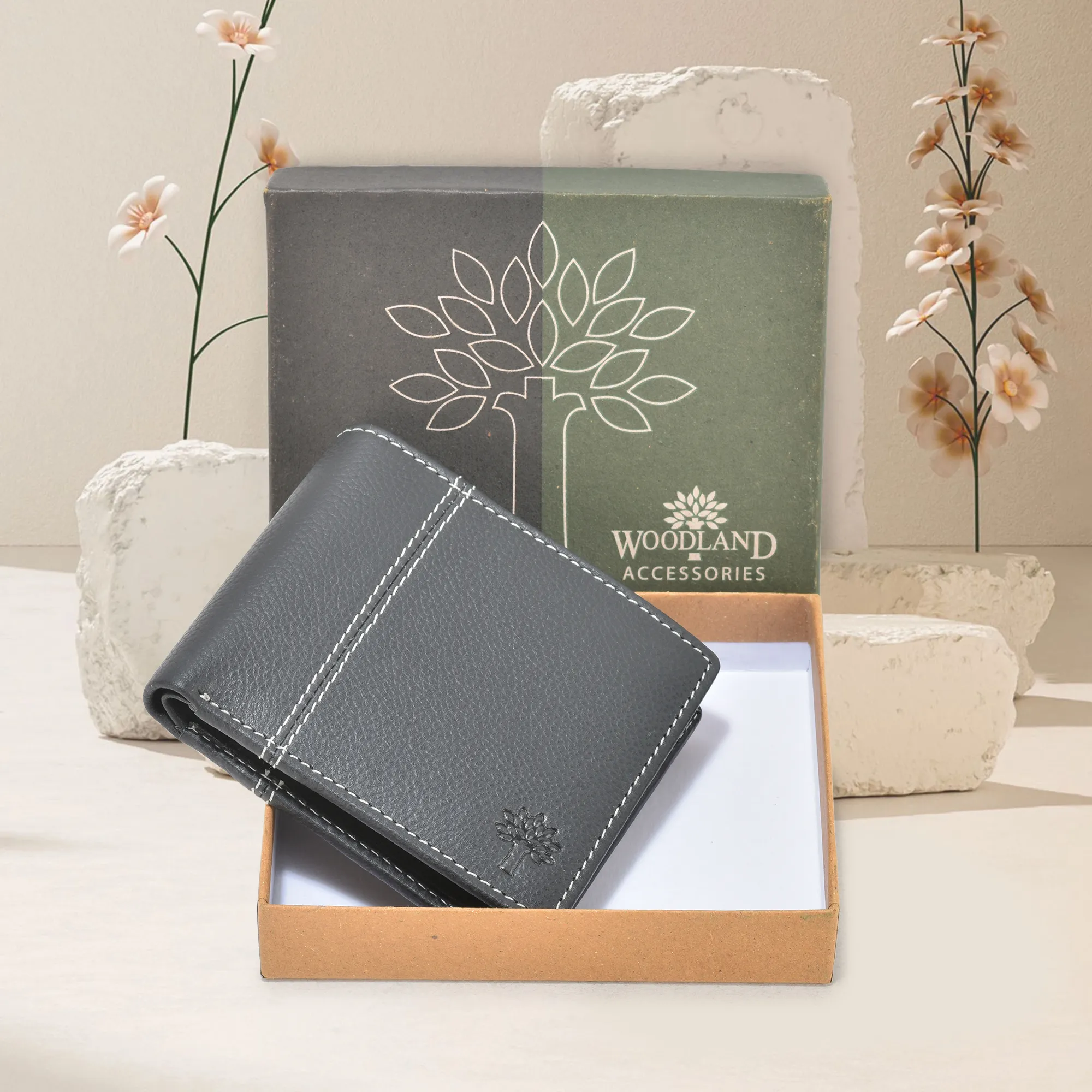Woodland Softy Leather Black Wallet For Men - Thumbnail 5