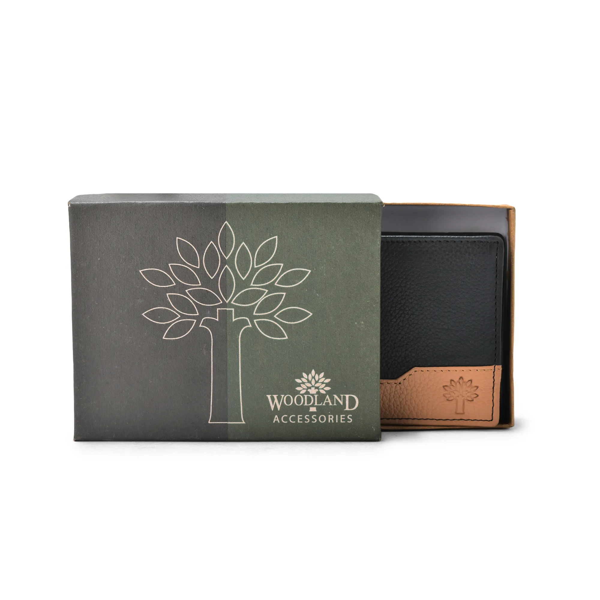 Black/Beige Wallet For Men - Thumbnail 3