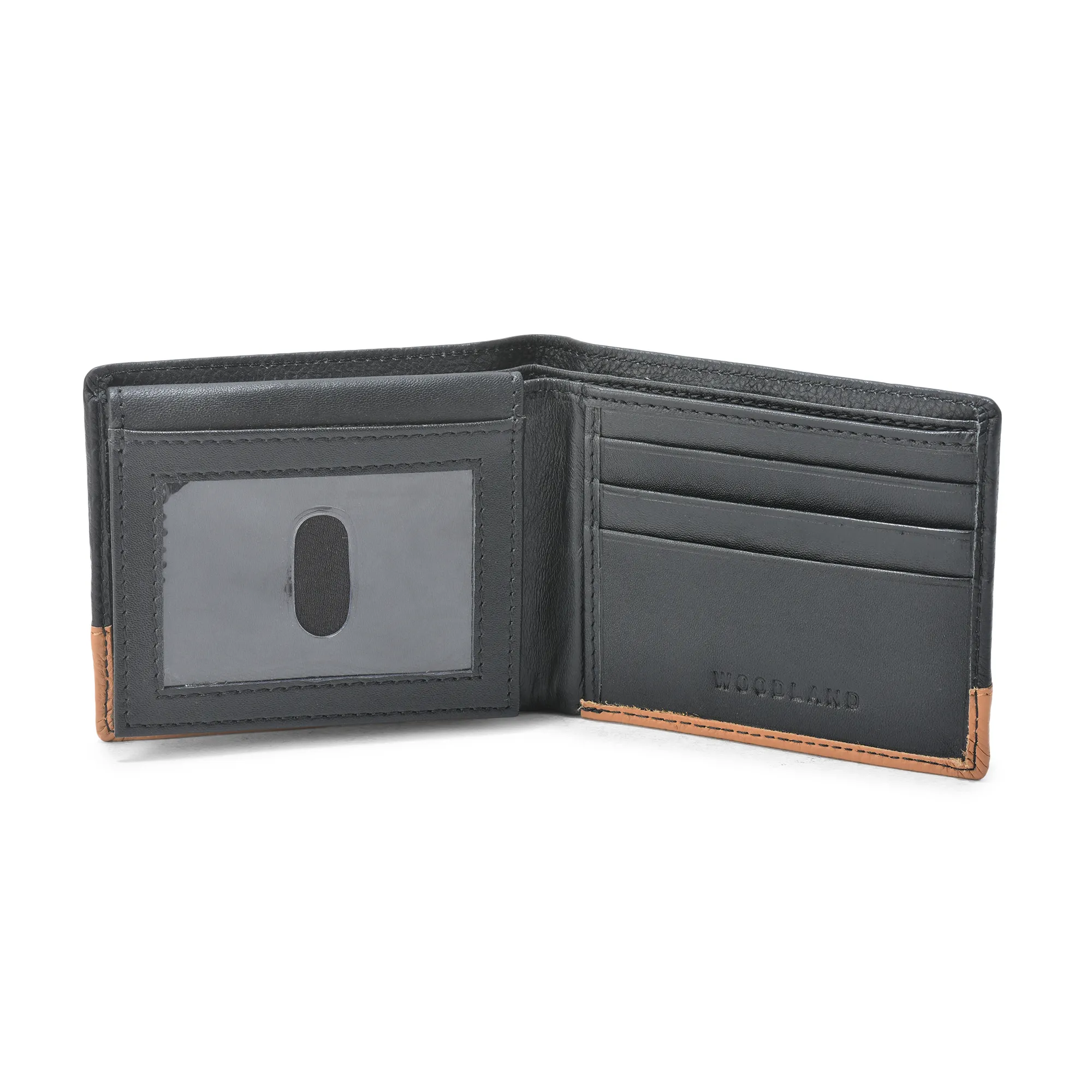 Black/Beige Wallet For Men - Thumbnail 6