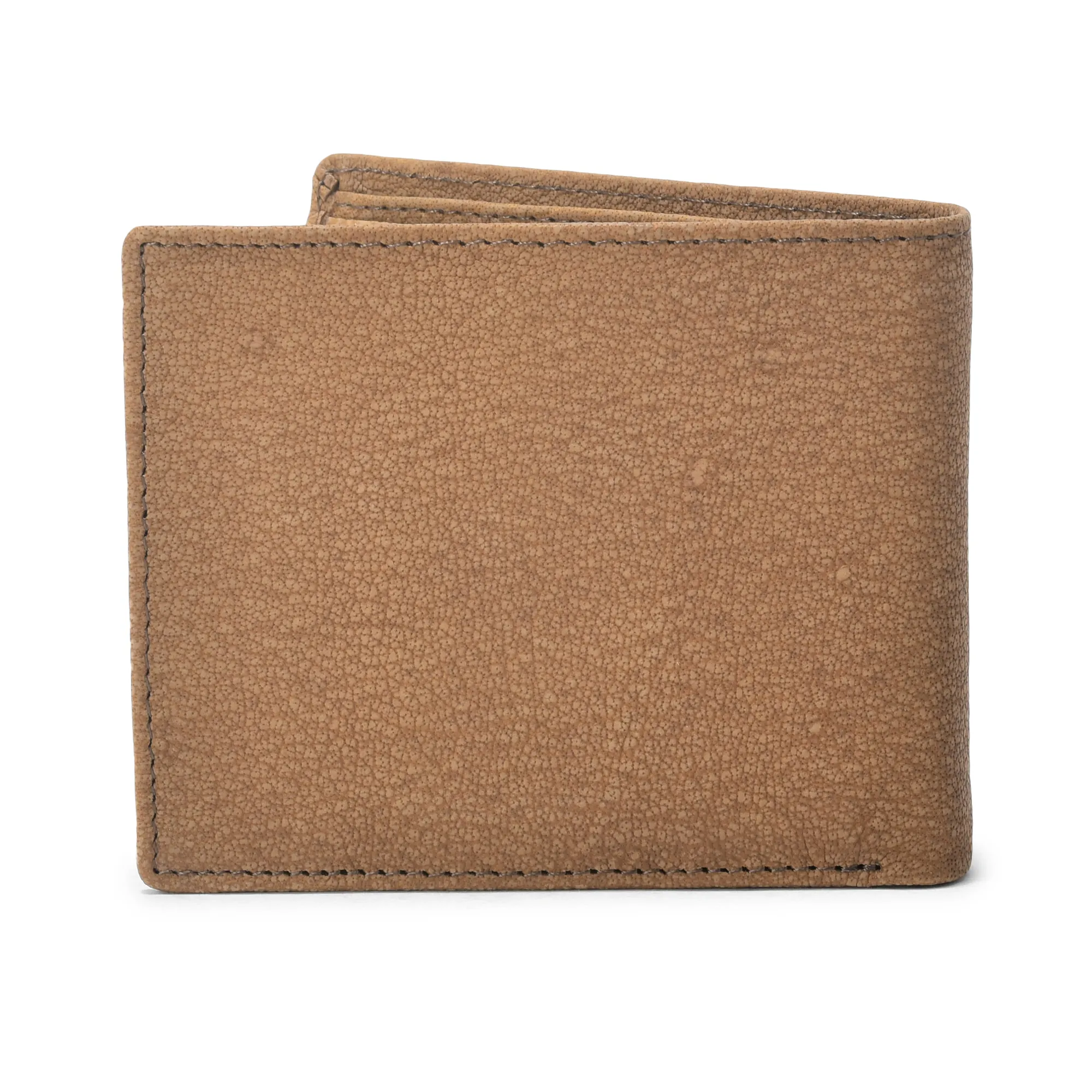 Nubuk Leather Men Camel Wallet - Thumbnail 2