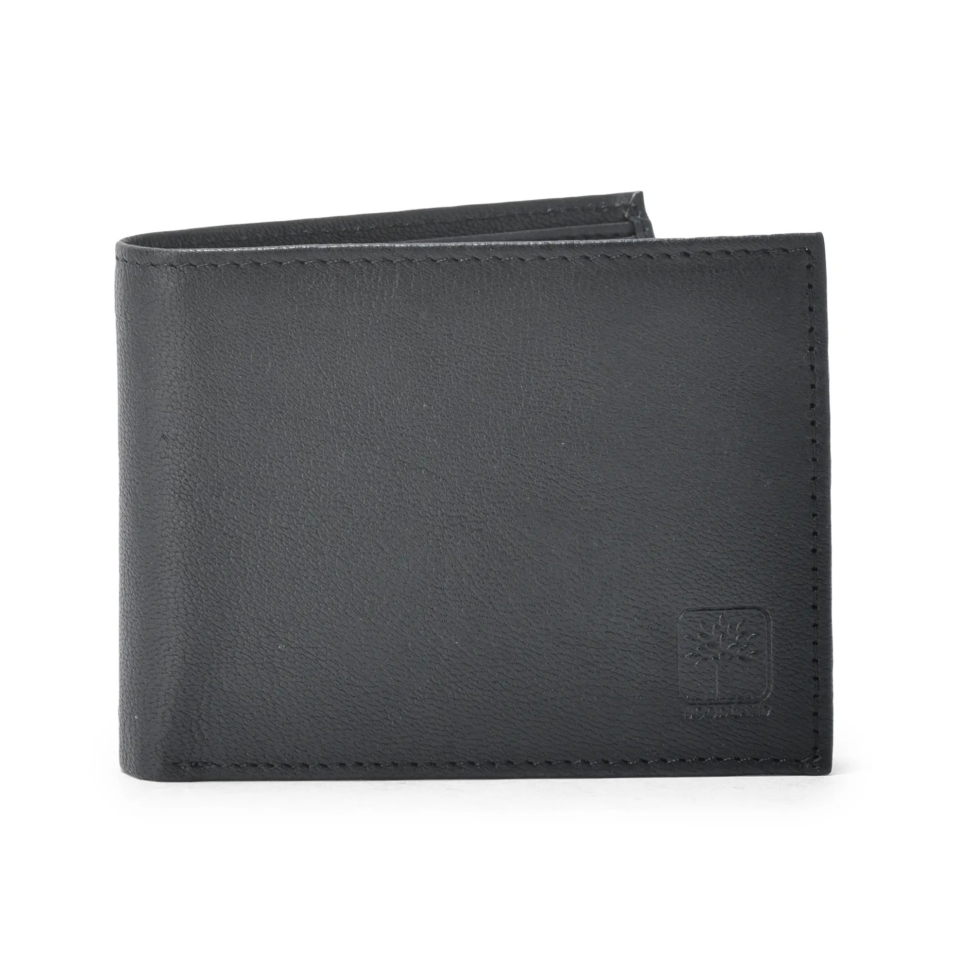 Black bi-fold wallet for men - Image 1