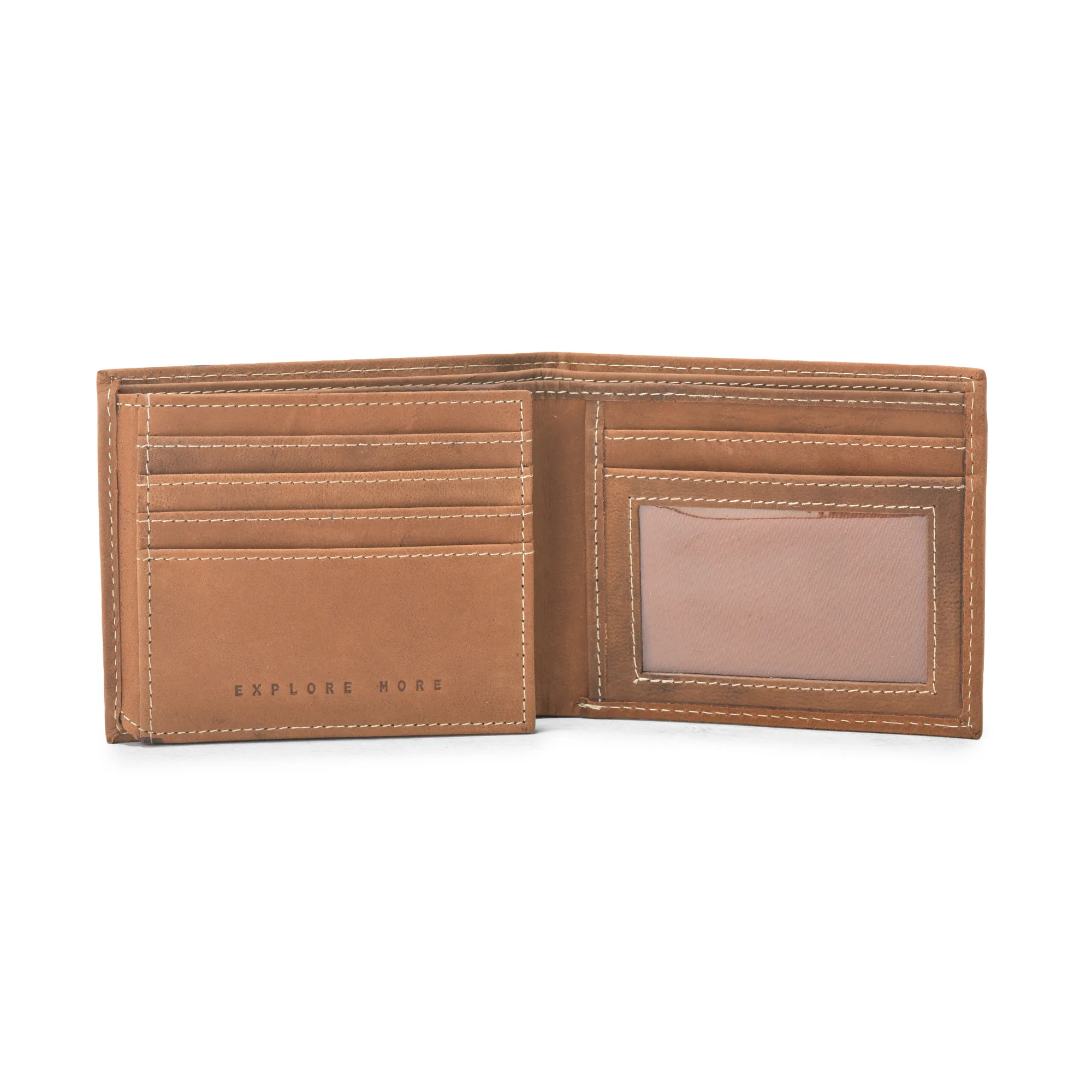 Woodland Rust Nubuck Wallet For Men - Thumbnail 3