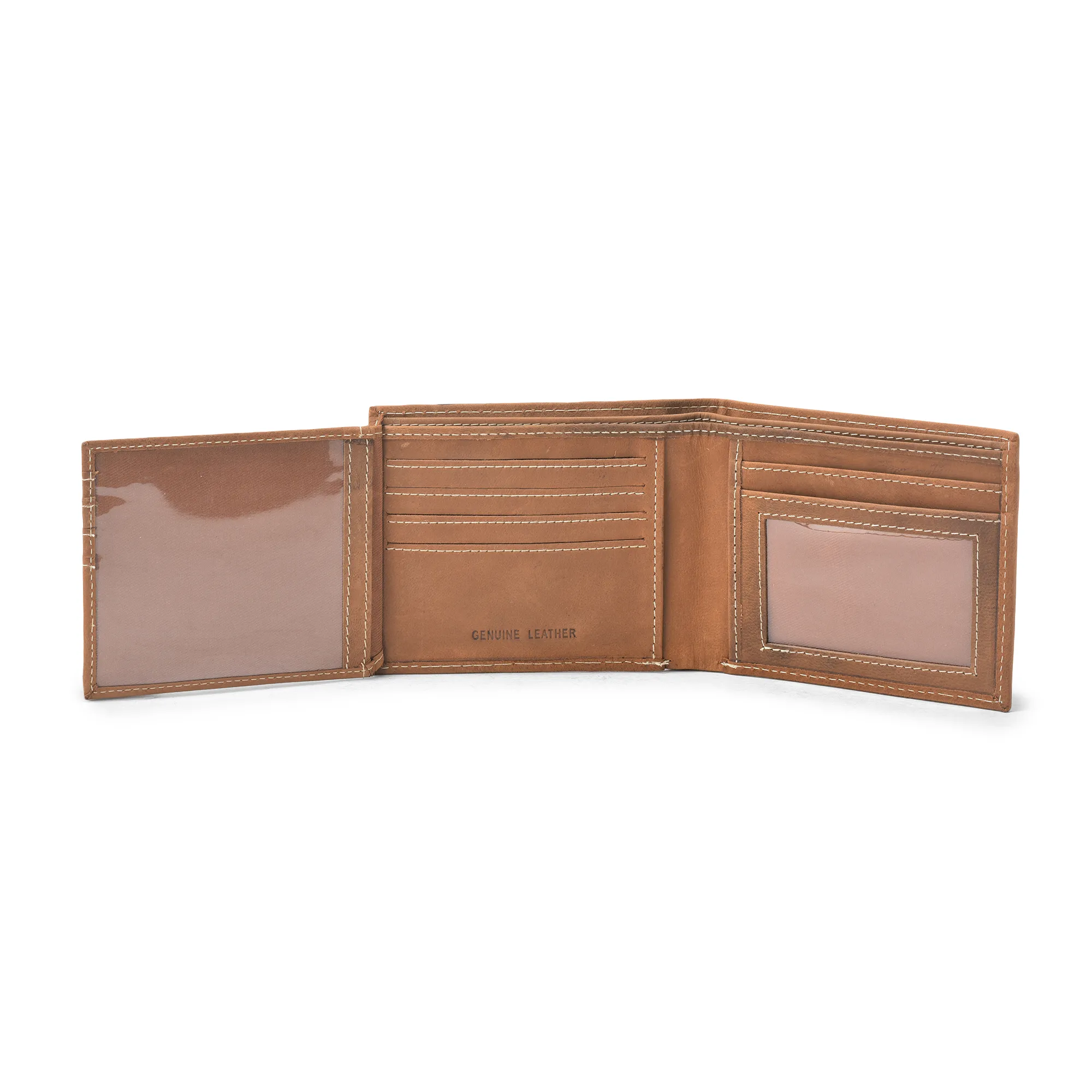 Woodland Rust Nubuck Wallet For Men - Thumbnail 4