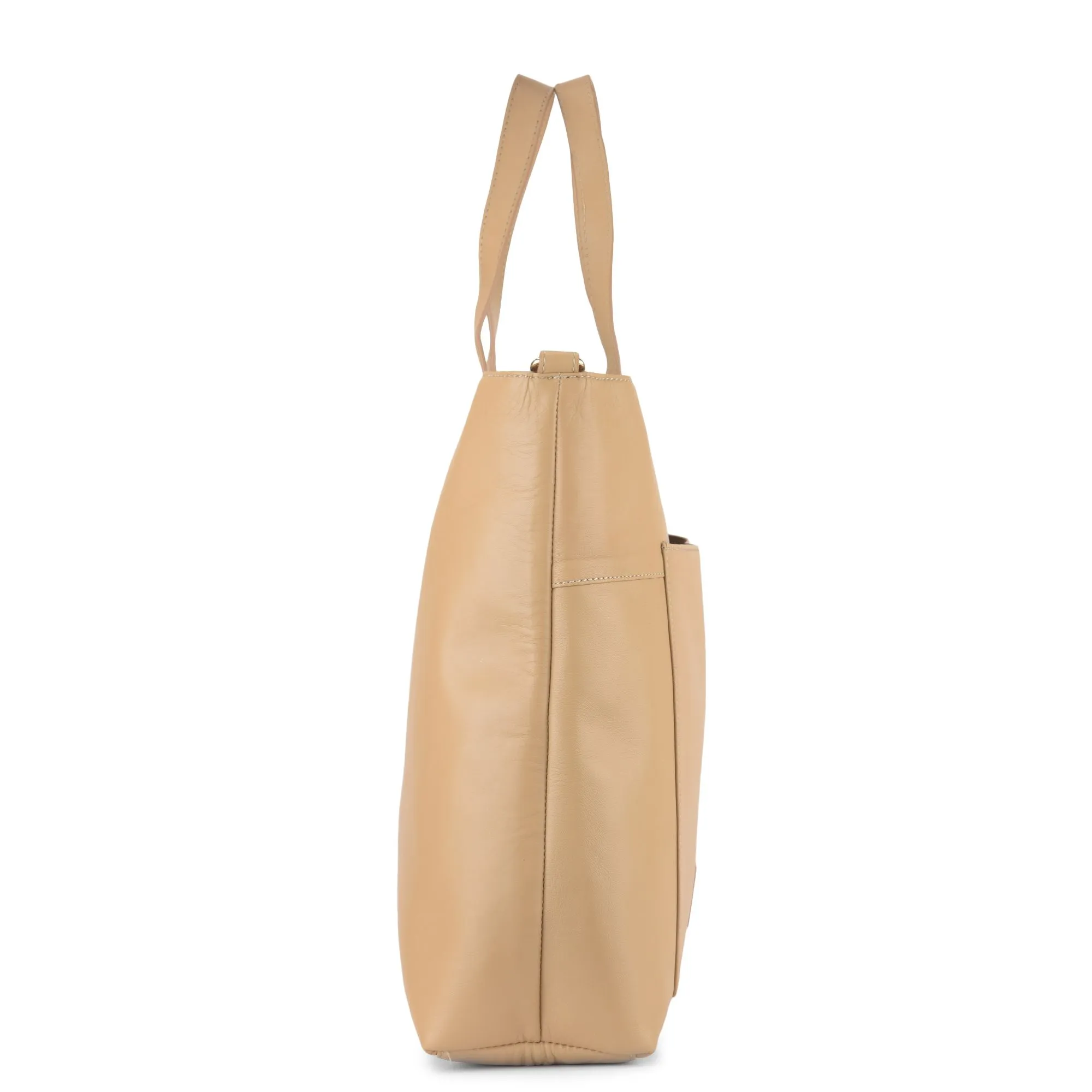 Beige Tote bag for women - Thumbnail 4