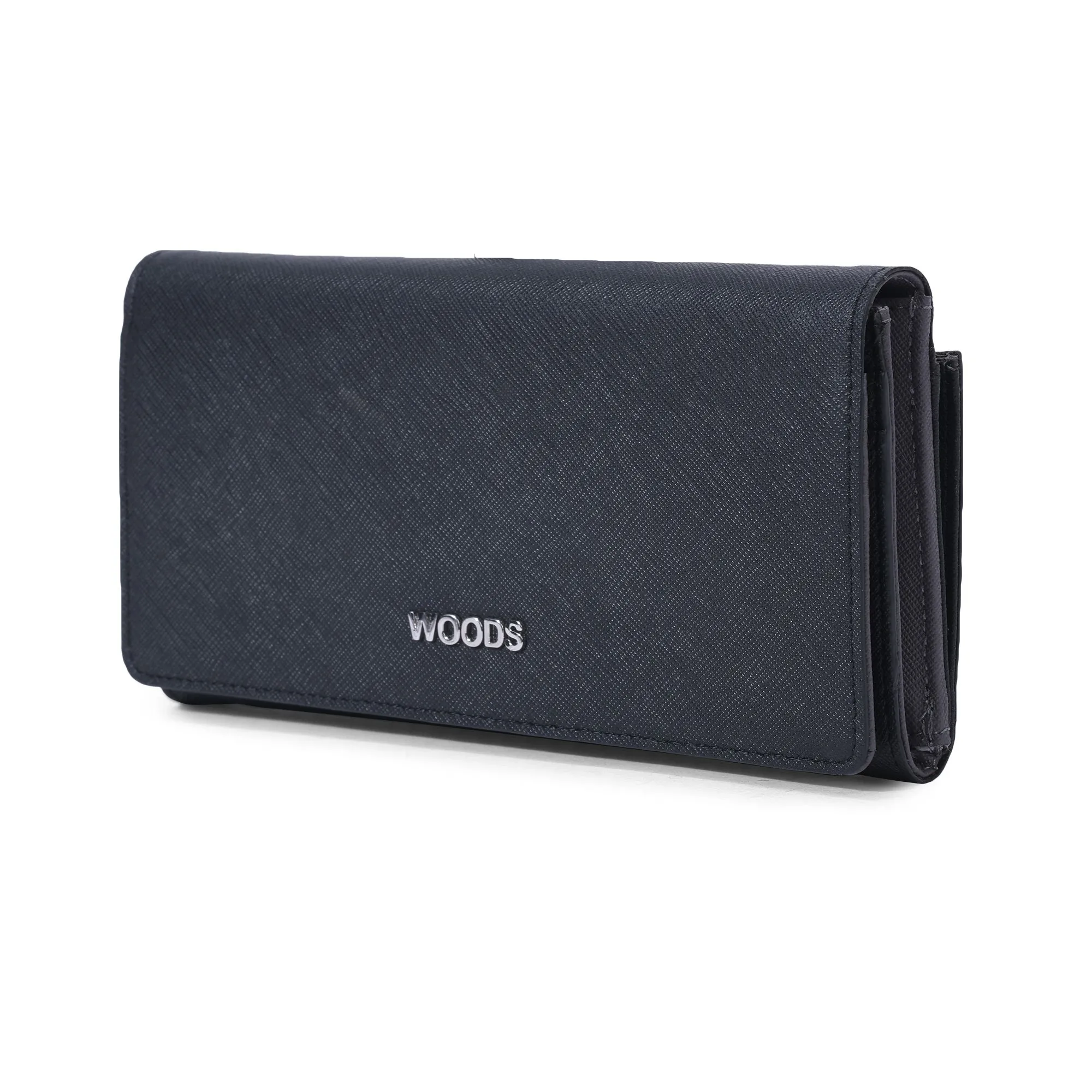 Black bifold wallet for women - Thumbnail 2