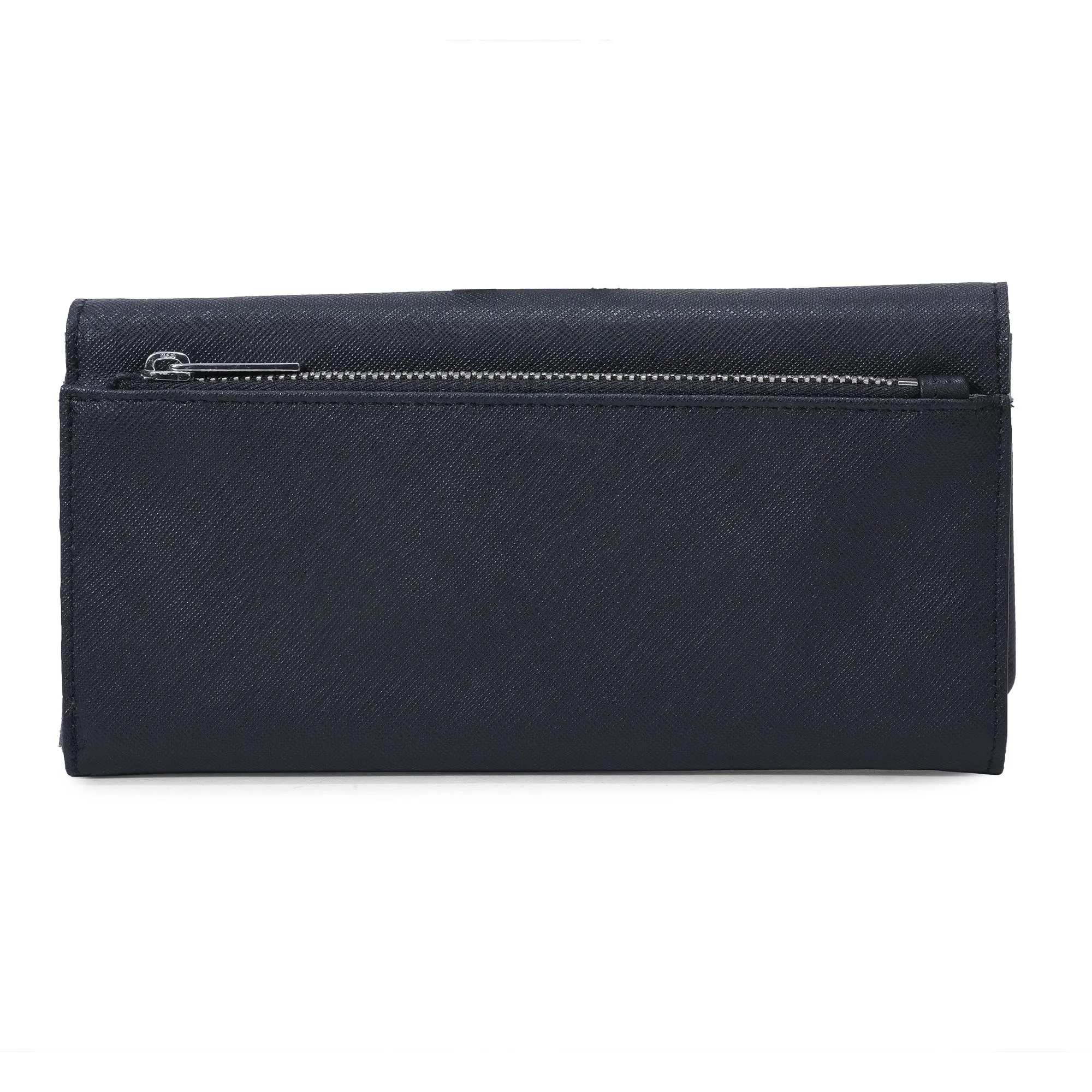 Black bifold wallet for women - Thumbnail 3