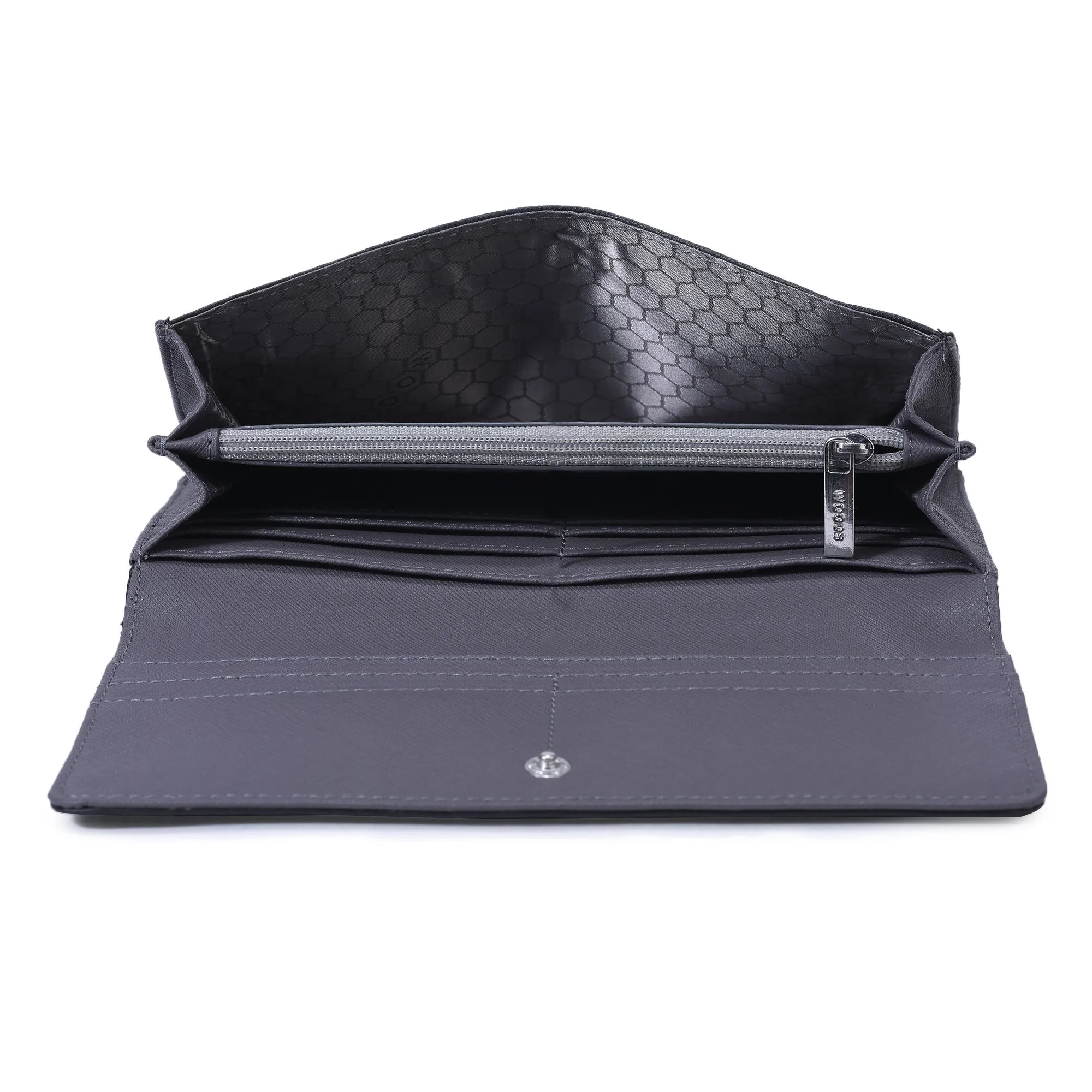 Black bifold wallet for women - Thumbnail 4