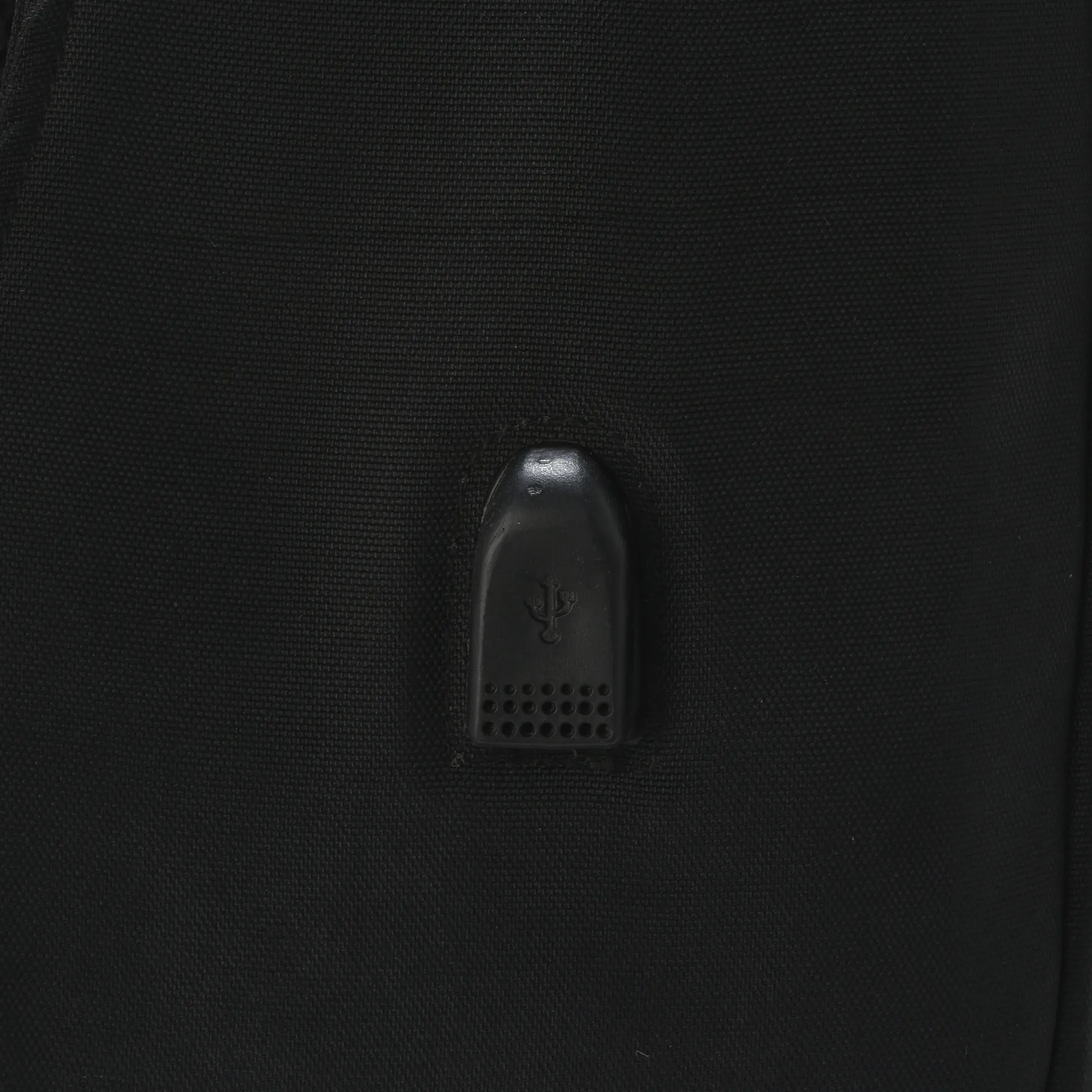 Black Unisex Utility Backpack With Usb Connector - Thumbnail 7