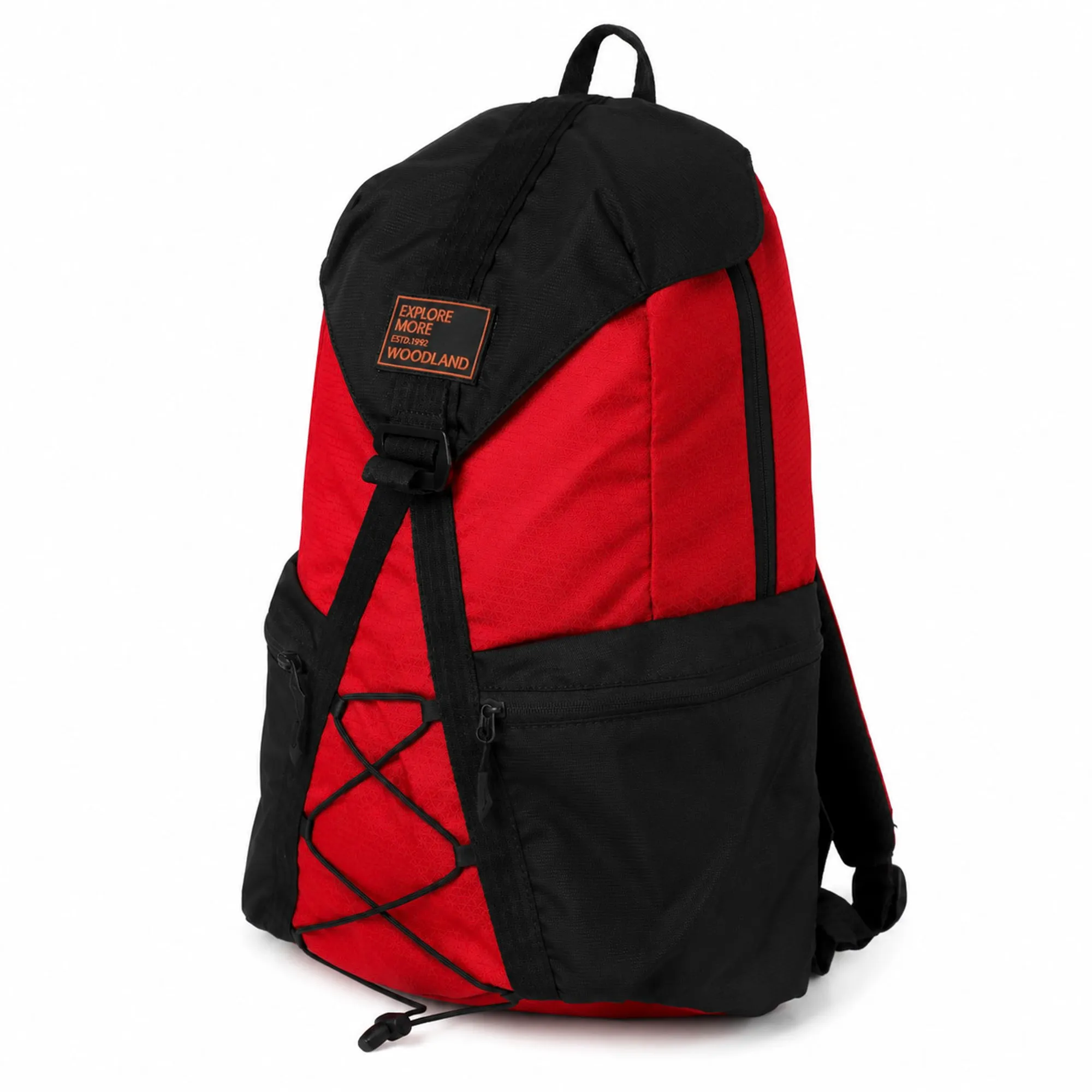 Woodland Unisex Red/Black Utility Backpack - Thumbnail 3