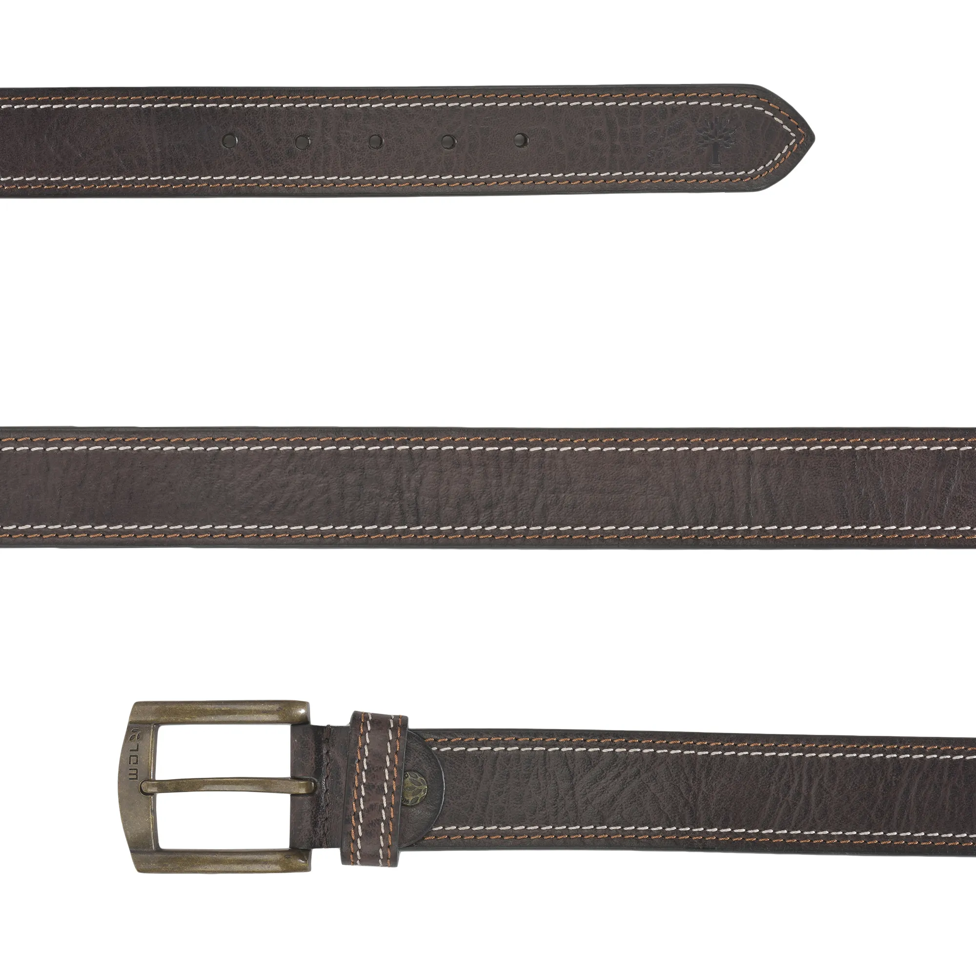 Woodland Unisex Brown Echo Leather Belt

 - Thumbnail 5