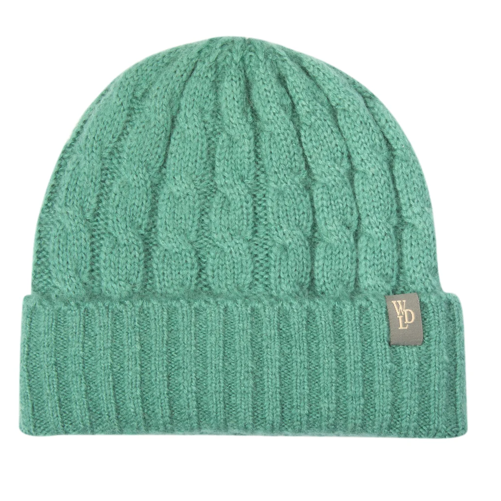 Woodland Unisex Turquoise Woolen Beanie - Thumbnail 1