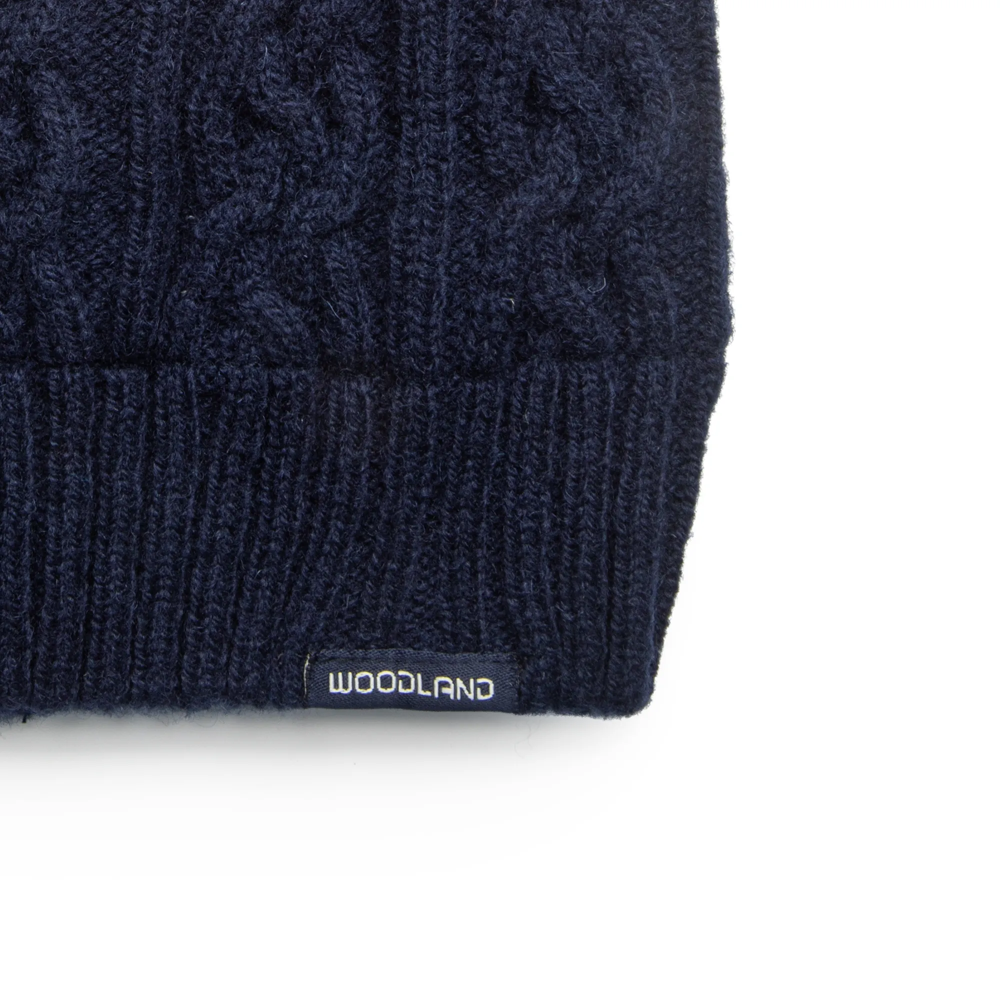 Woodland Navy Cable Knit Woolen Cap  - Thumbnail 2