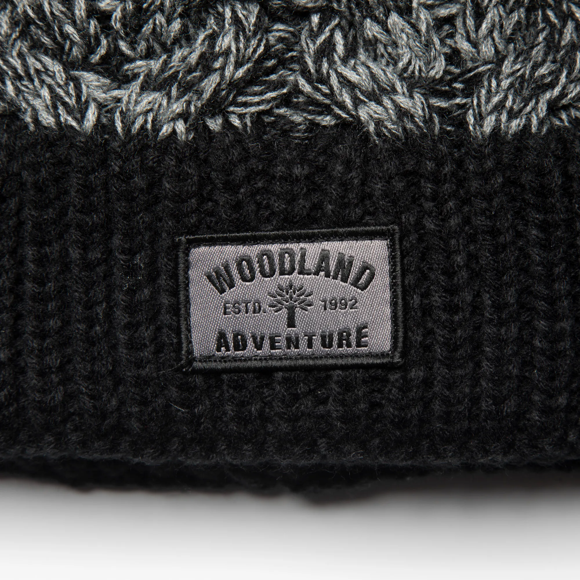 Woodland Anthra/Black Unisex Woolen Cap - Thumbnail 2