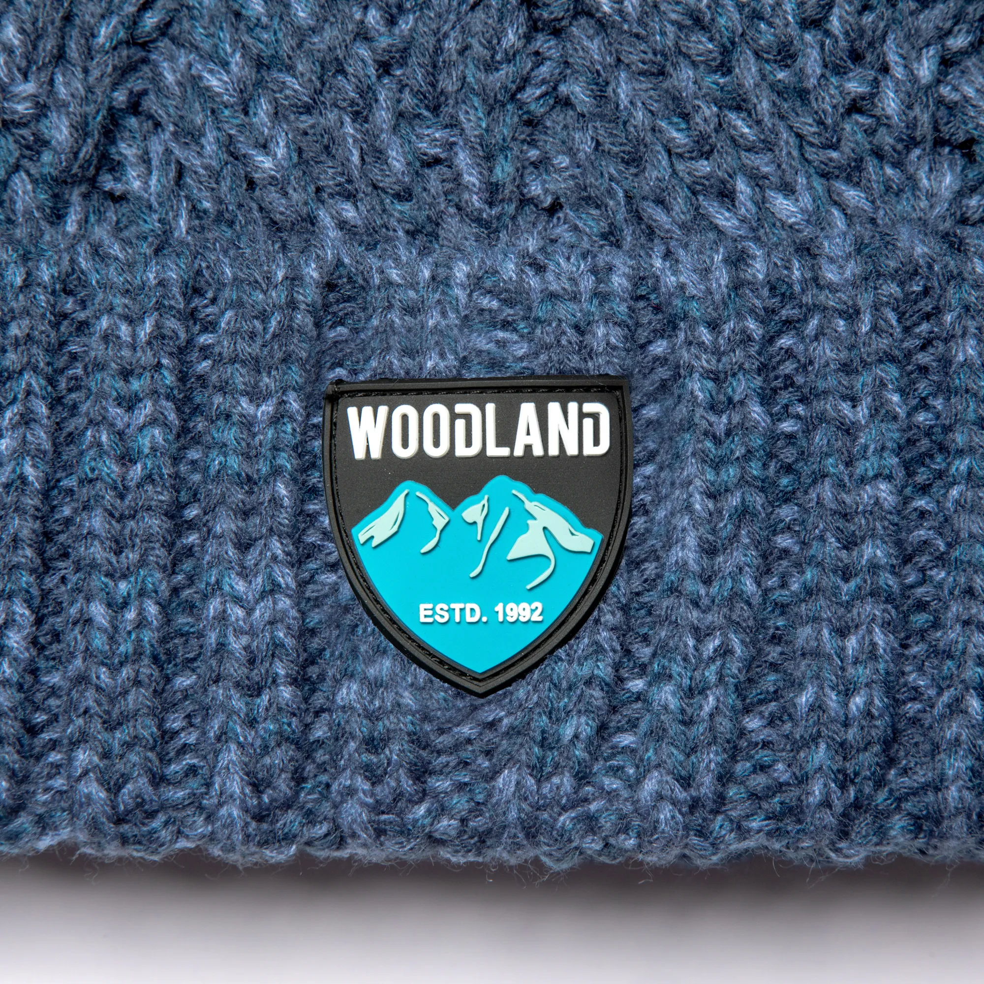 Woodland Blue Multi Unisex Woolen Cap - Thumbnail 2
