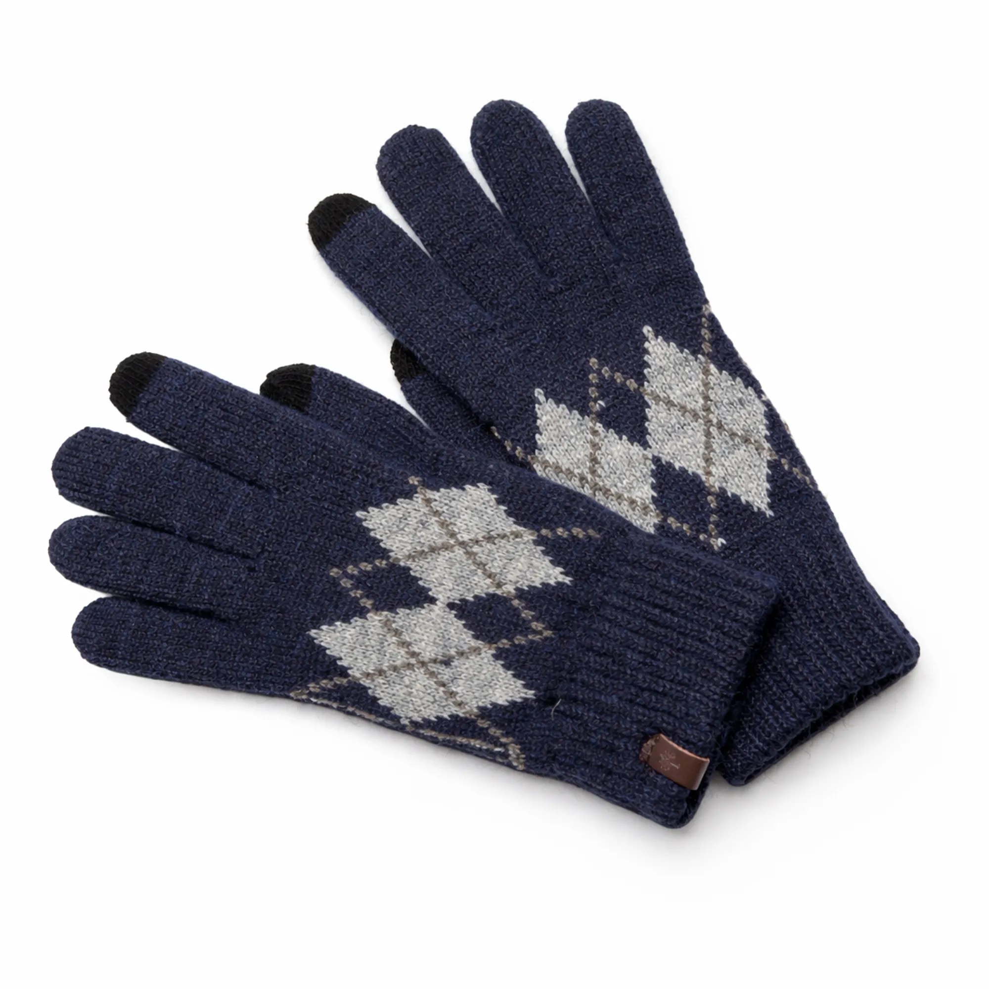 Woodland Navy/Grey Winter Knit Gloves - Thumbnail 2