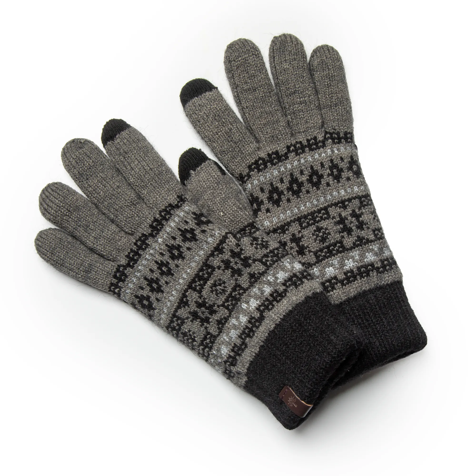 Woodland Grey/Black Unisex Winter Gloves - Thumbnail 2