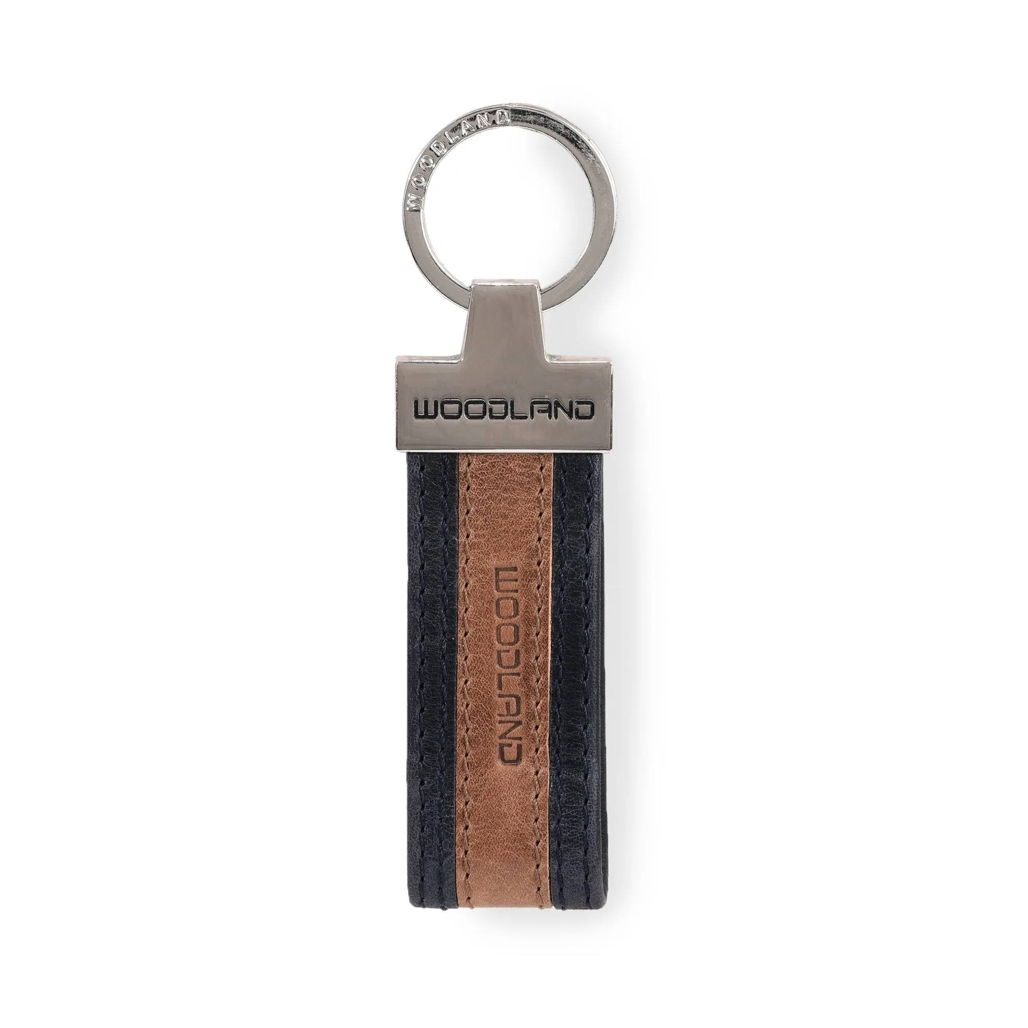 Navy/brown key ring. - Image 1