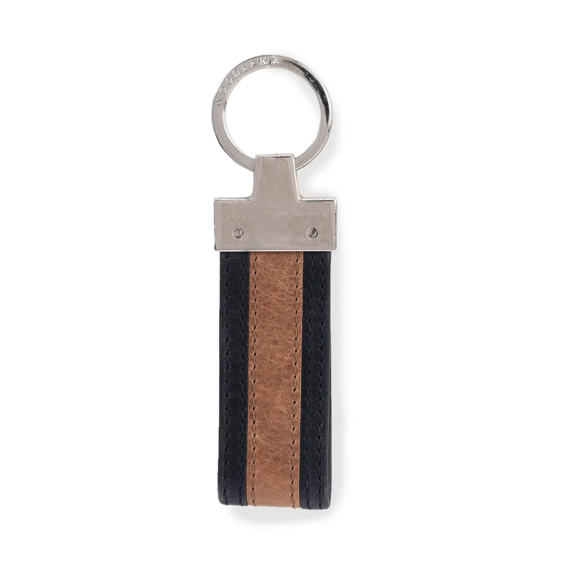 Navy/brown key ring. - Thumbnail 2