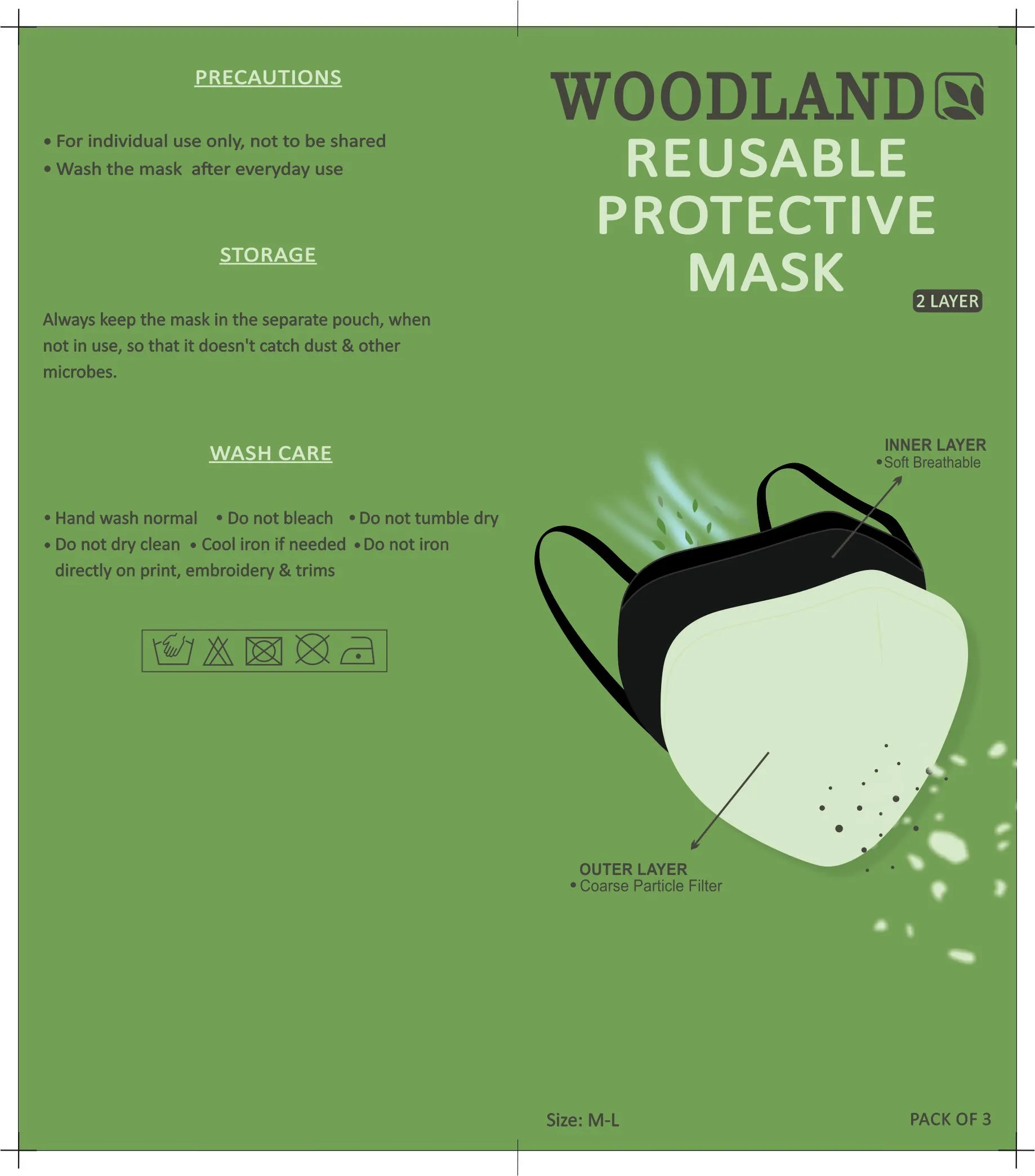 BGREEN/MBLUE Face Mask (Pack of 3) - Thumbnail 5