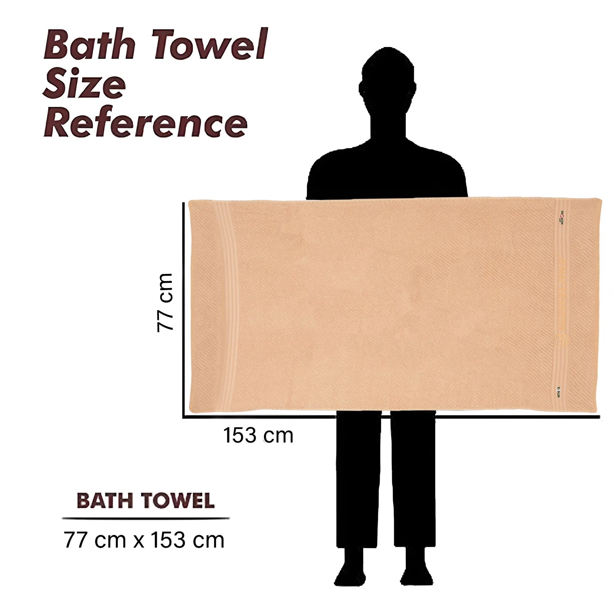 Beige Bath Towel - Thumbnail 7