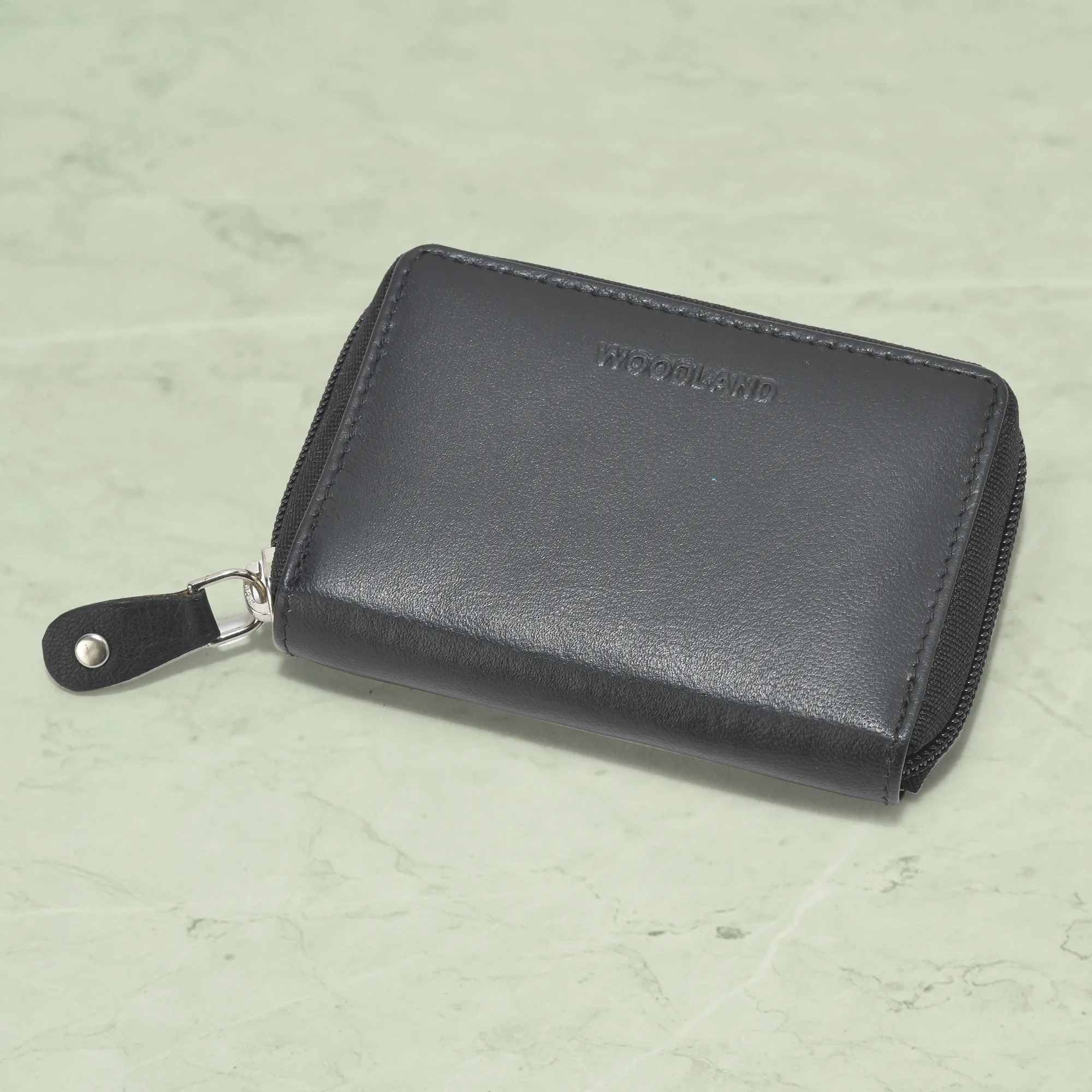 Woodland Softy Leather Zip Wallet in Black - Thumbnail 4