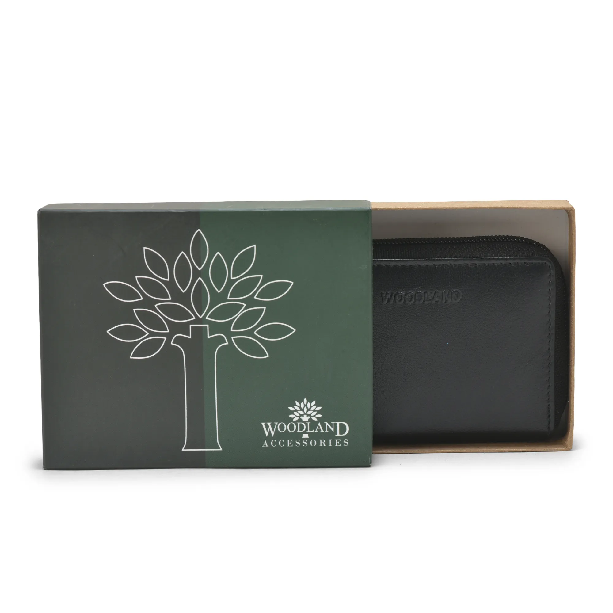 Woodland Softy Leather Zip Wallet in Black - Thumbnail 6