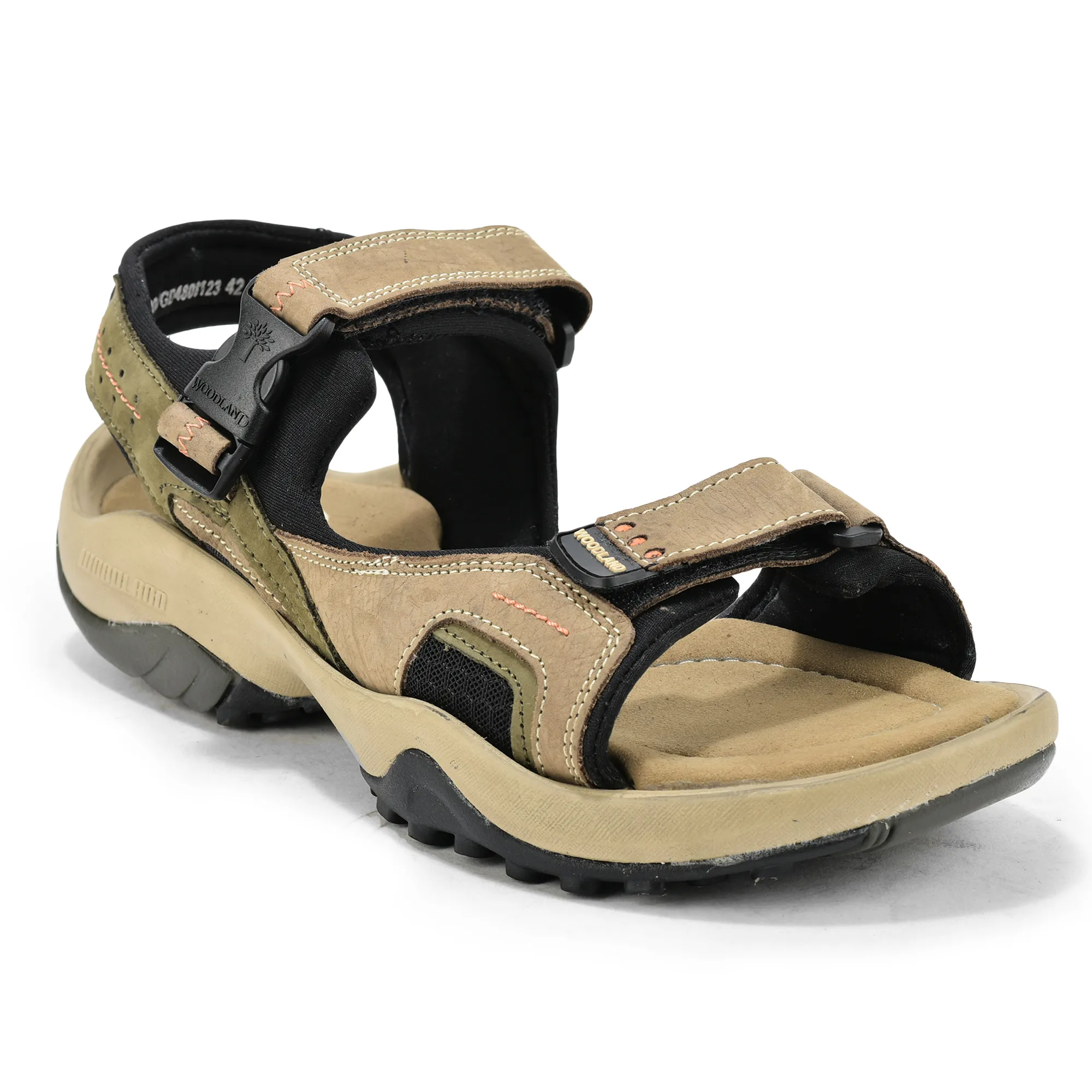 Woodland Elite Dubai Khaki Men’s Nubuk Casual Sandals - Thumbnail 3