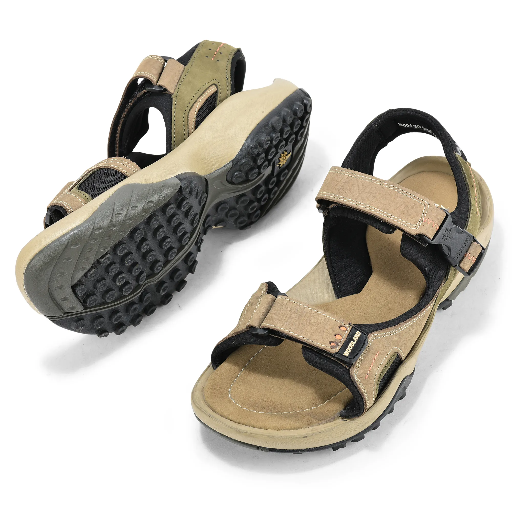 Woodland Elite Dubai Khaki Men’s Nubuk Casual Sandals - Thumbnail 5