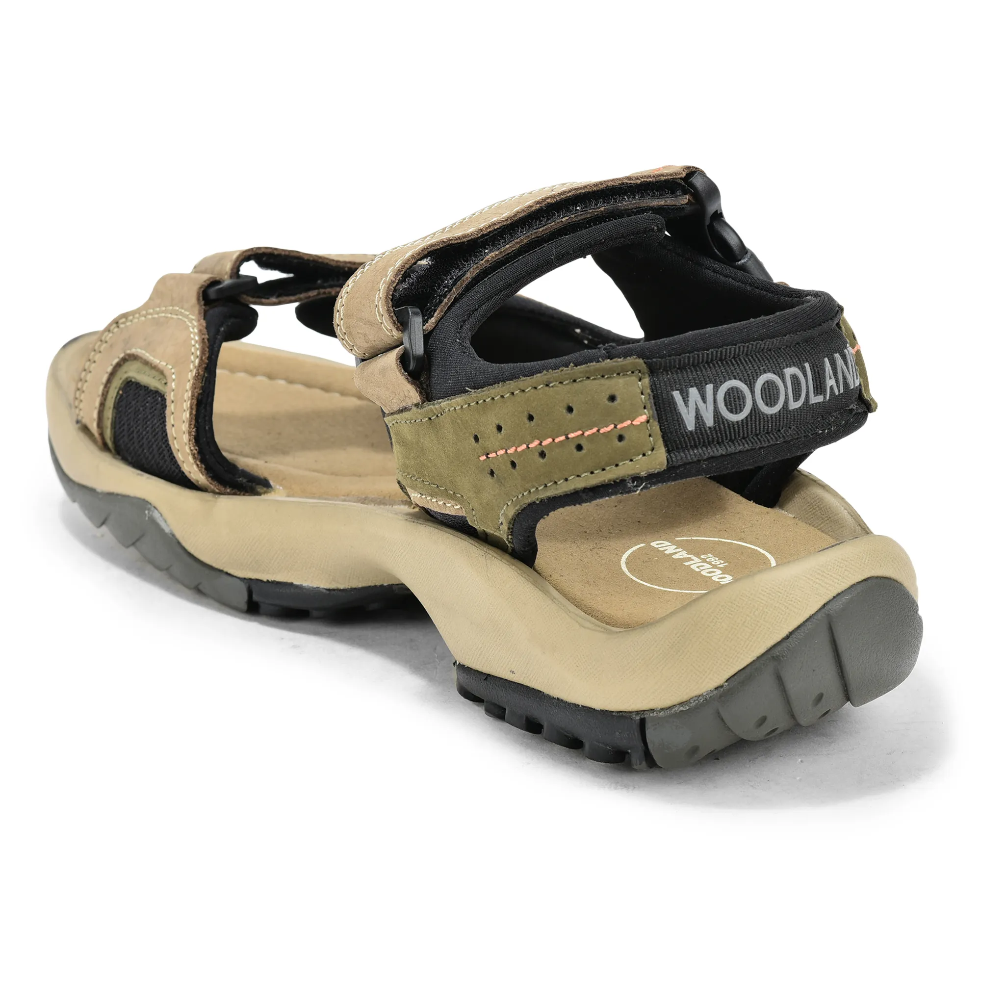 Woodland Elite Dubai Khaki Men’s Nubuk Casual Sandals - Thumbnail 6